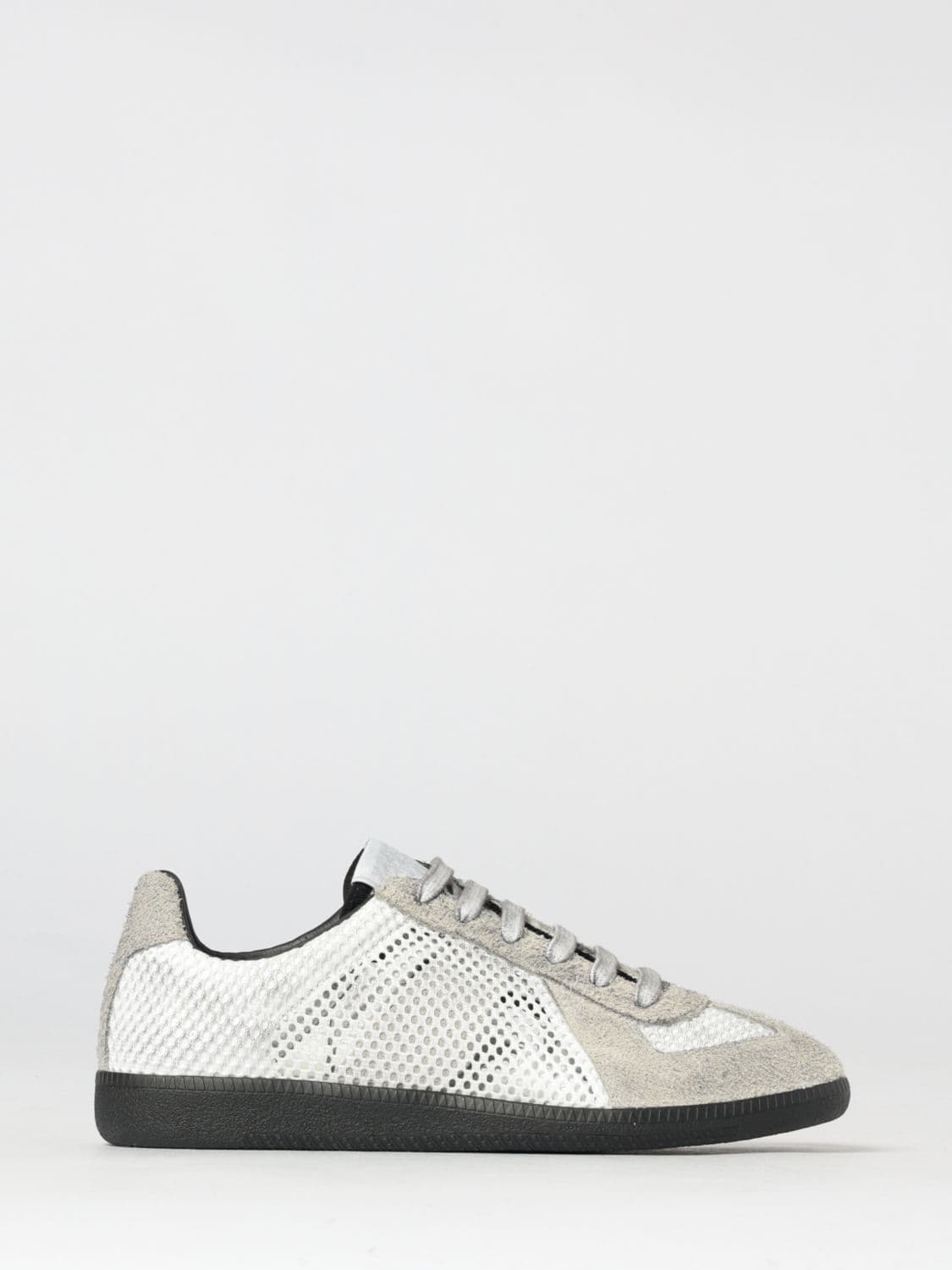 Maison Margiela Replica Used Suede and Mesh Nylon Sneakers