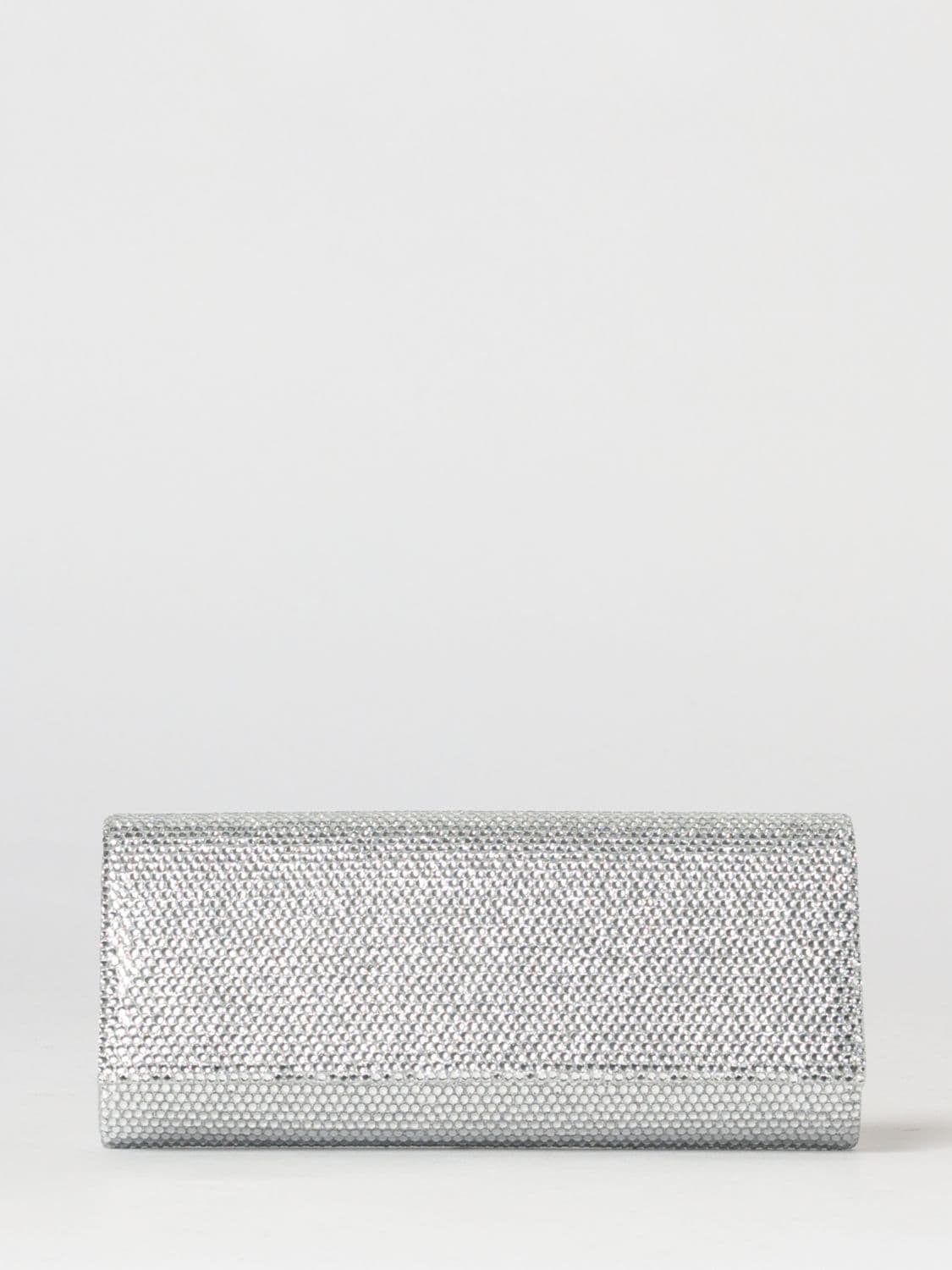 Twenty Fourhaitch French75 Glitter Fabric Clutch with Crystals