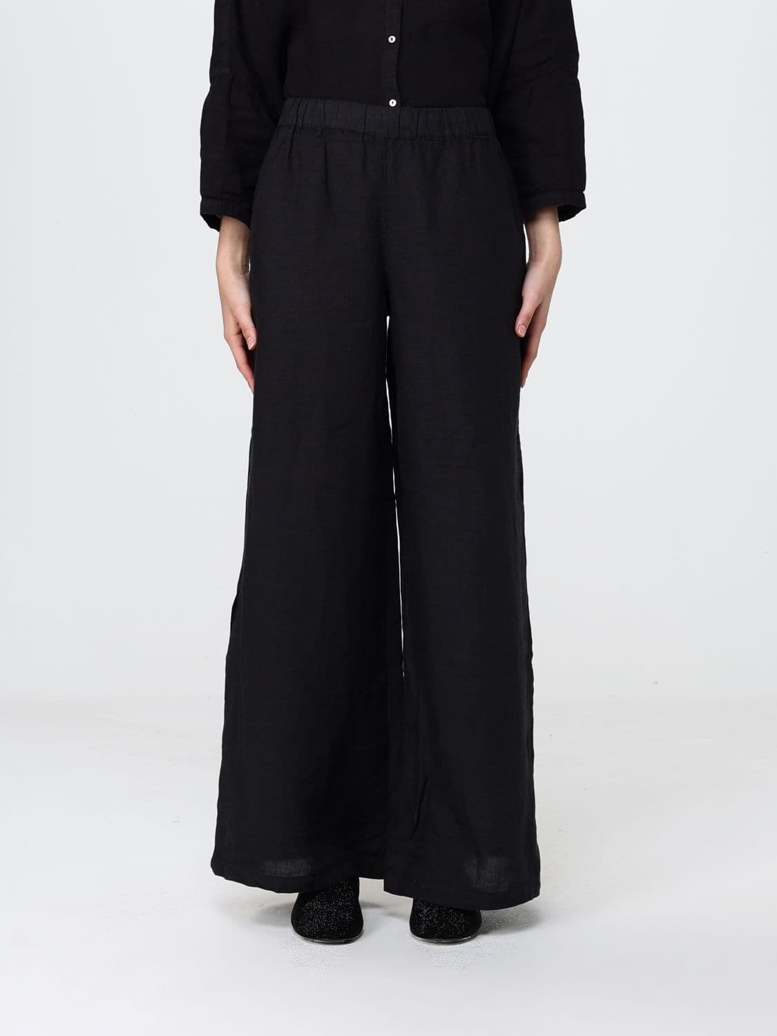120% Lino Wide Linen Trousers