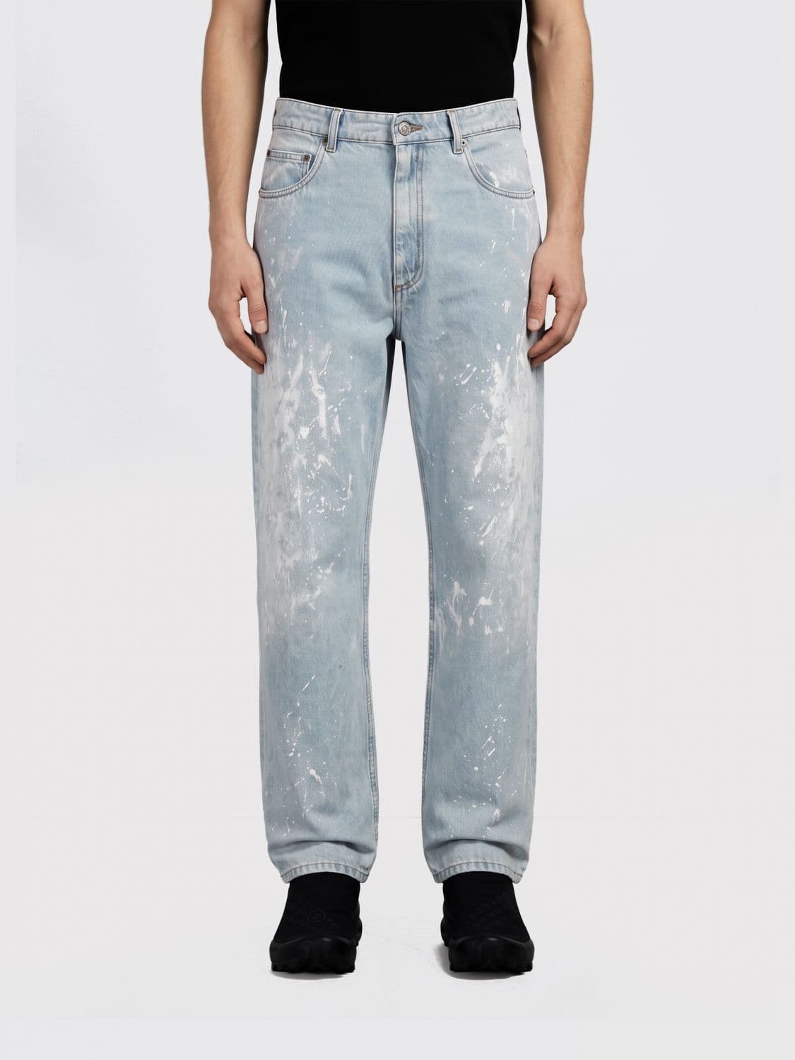 Mm6 Maison Margiela Printed Denim Straight Jeans