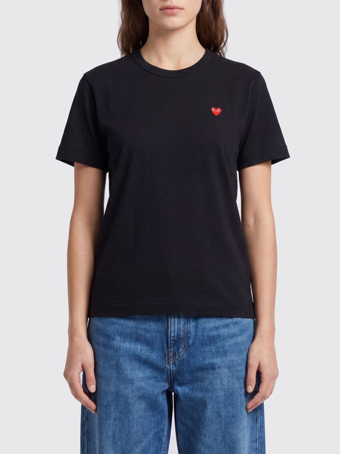 Comme Des Garçons Play Cotton T-Shirts with Logo