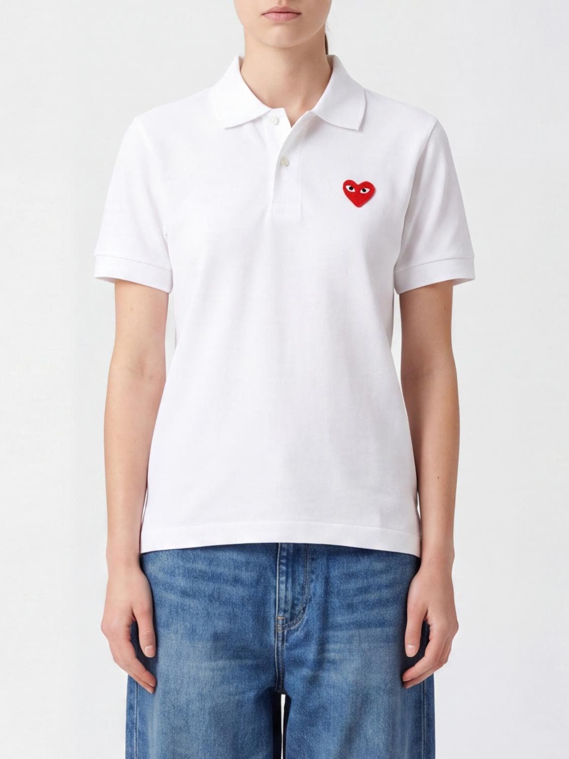 Comme Des Garçons Play Cotton Polo Shirt with Logo