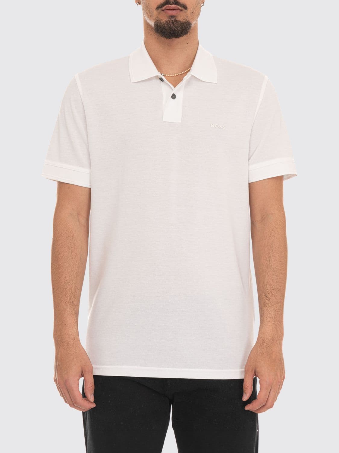 Boss Polo Shirt Men color White