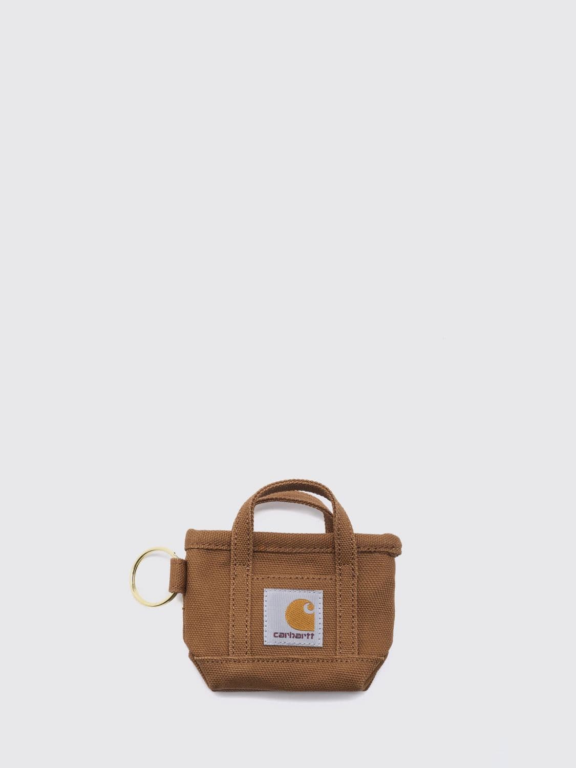 Carhartt Wip Dearborn Cotton Canvas Keychain with Printed Logo