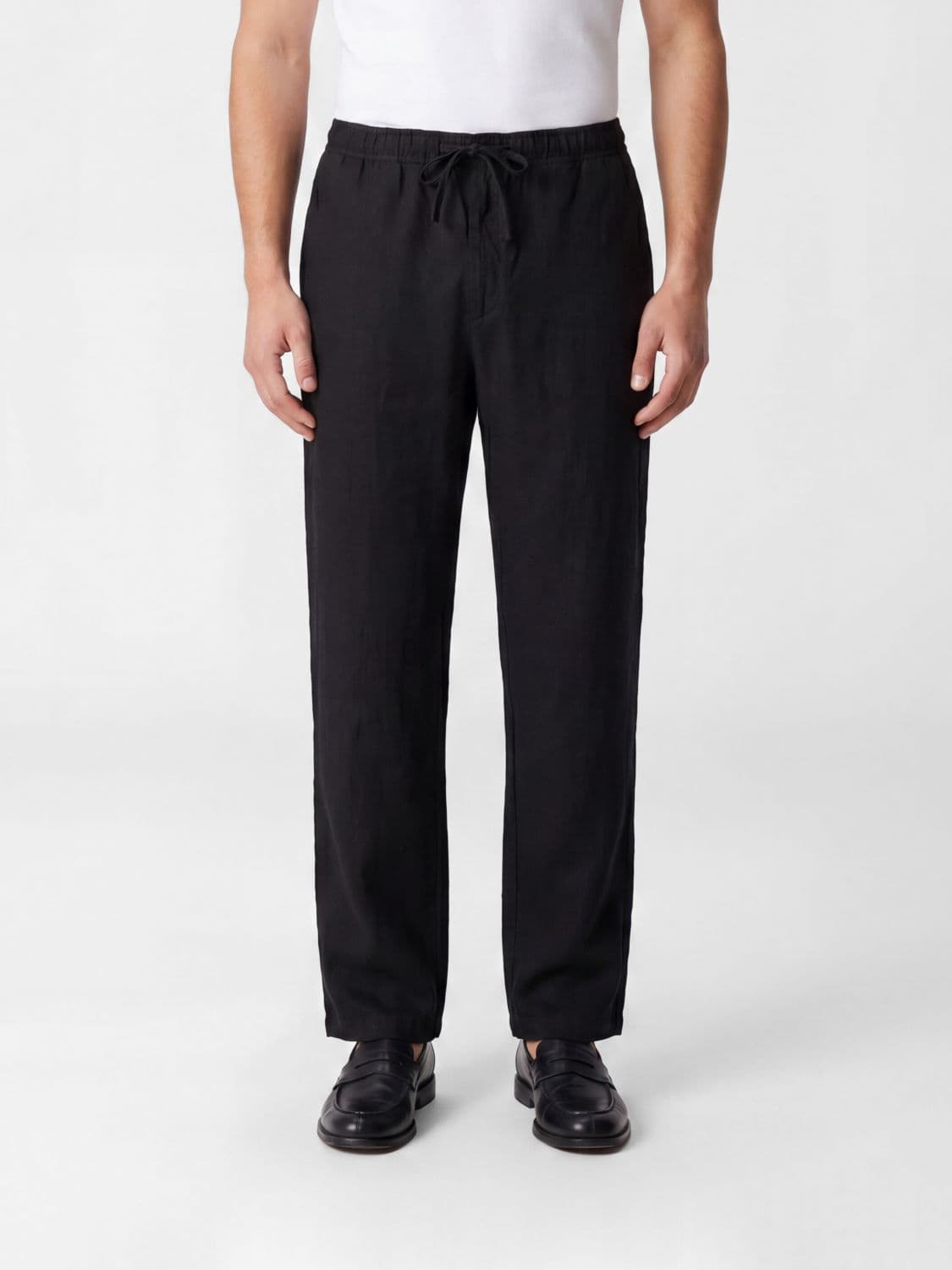 120% Lino Pants Men color Black