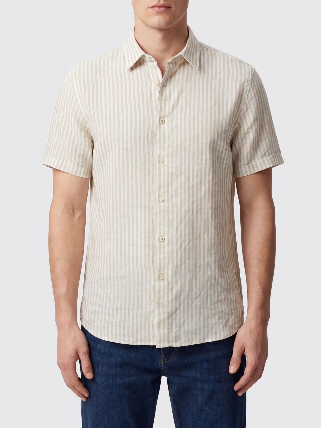 120% Lino Shirt Men color Rope
