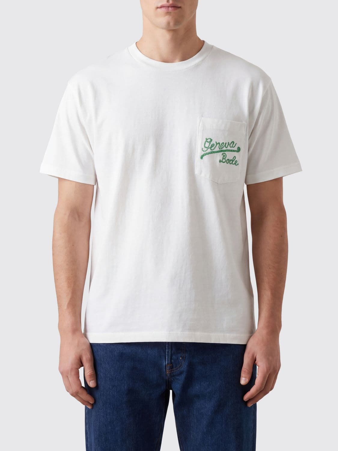 Bode T-Shirt Men color Yellow Cream