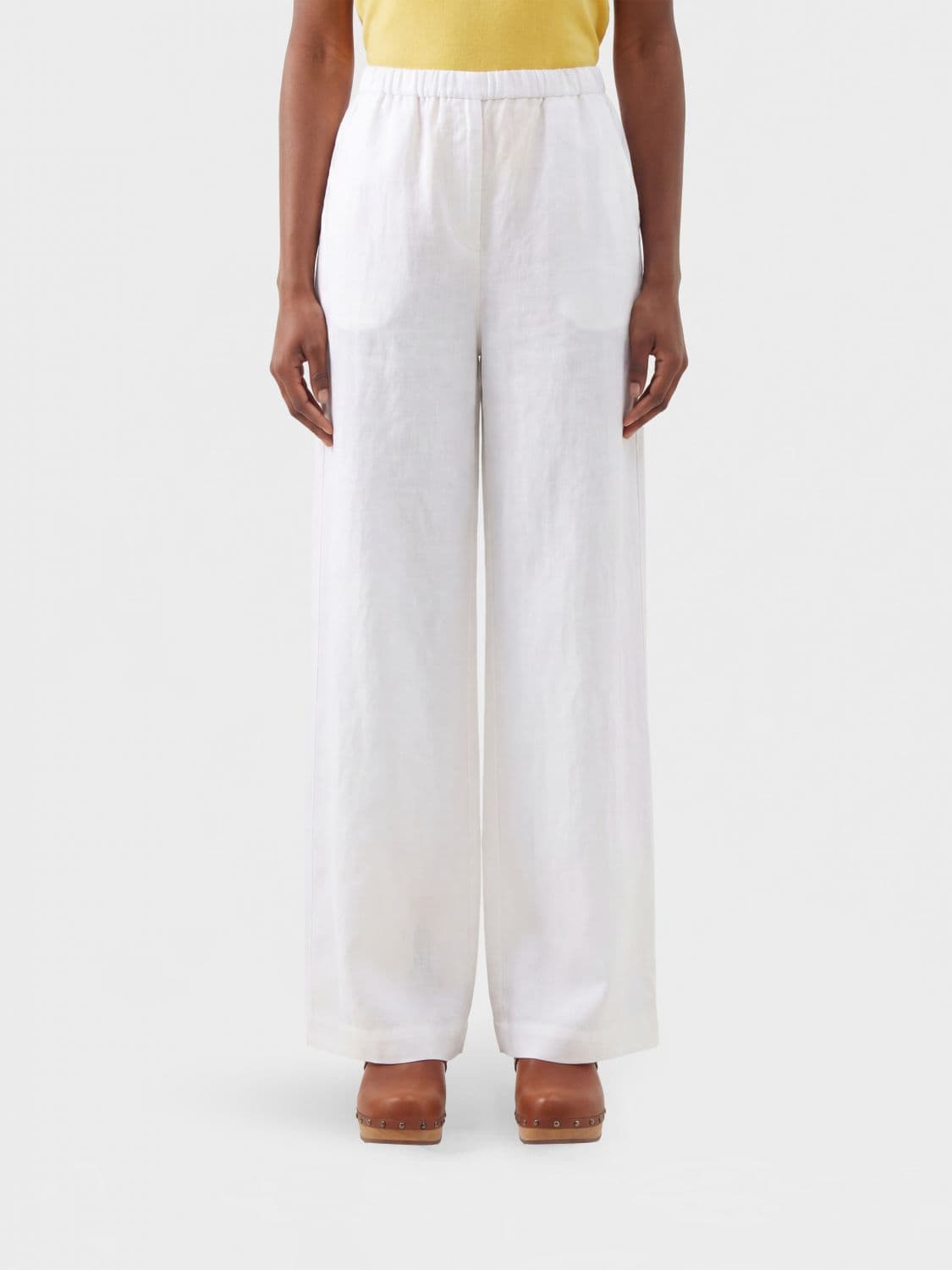 Gimaguas High-Waisted Wide-Leg Cotton Palazzo Trousers · XL