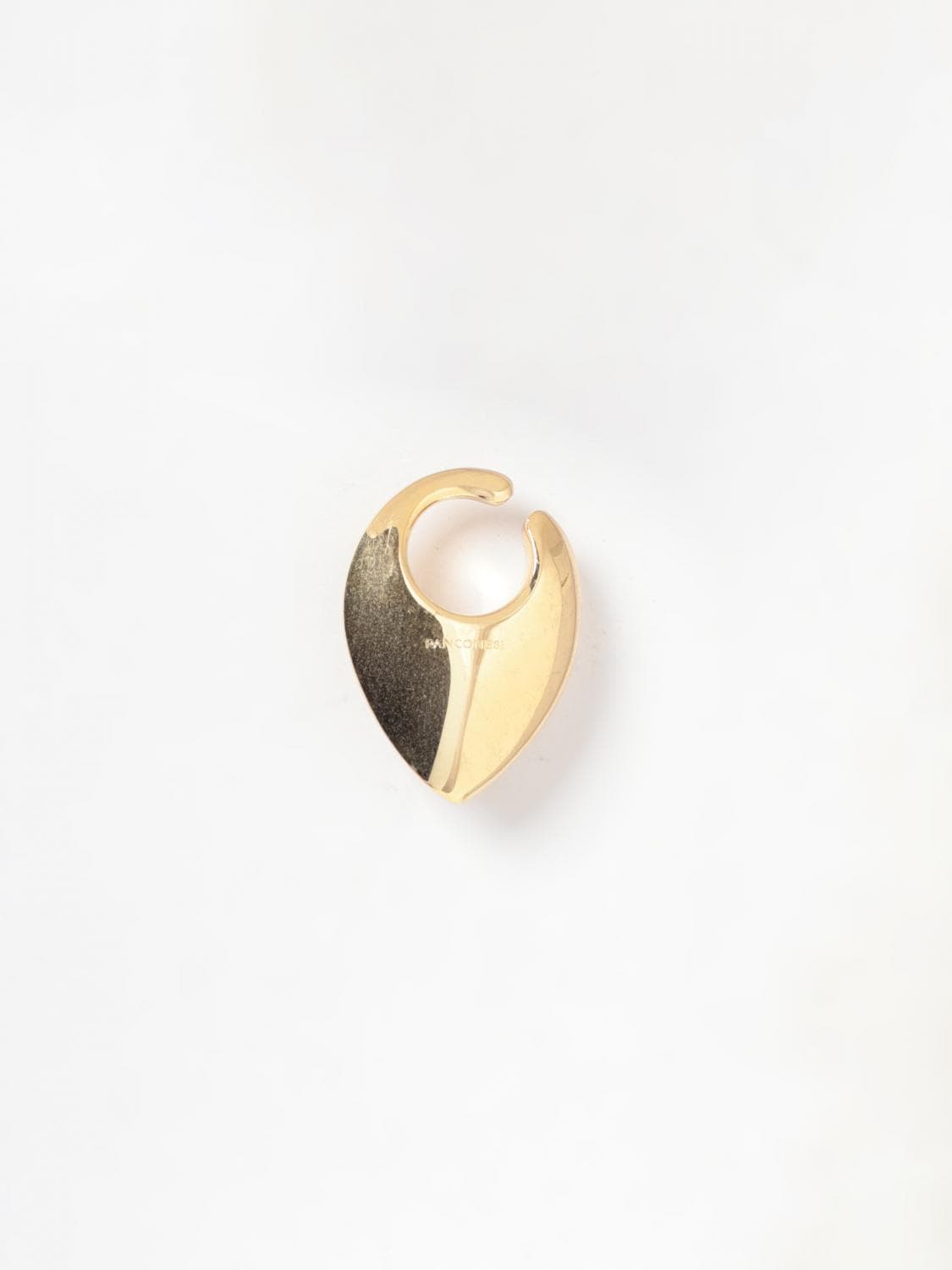 Panconesi Spada Teardrop-Shaped Metal Ear Cuff with Engraved Logo · OS
