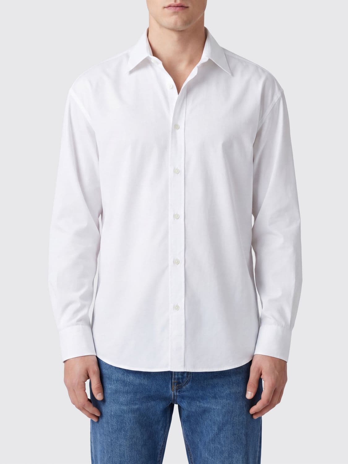 Maison Margiela Slim Fit Cotton Poplin Shirt with French Collar