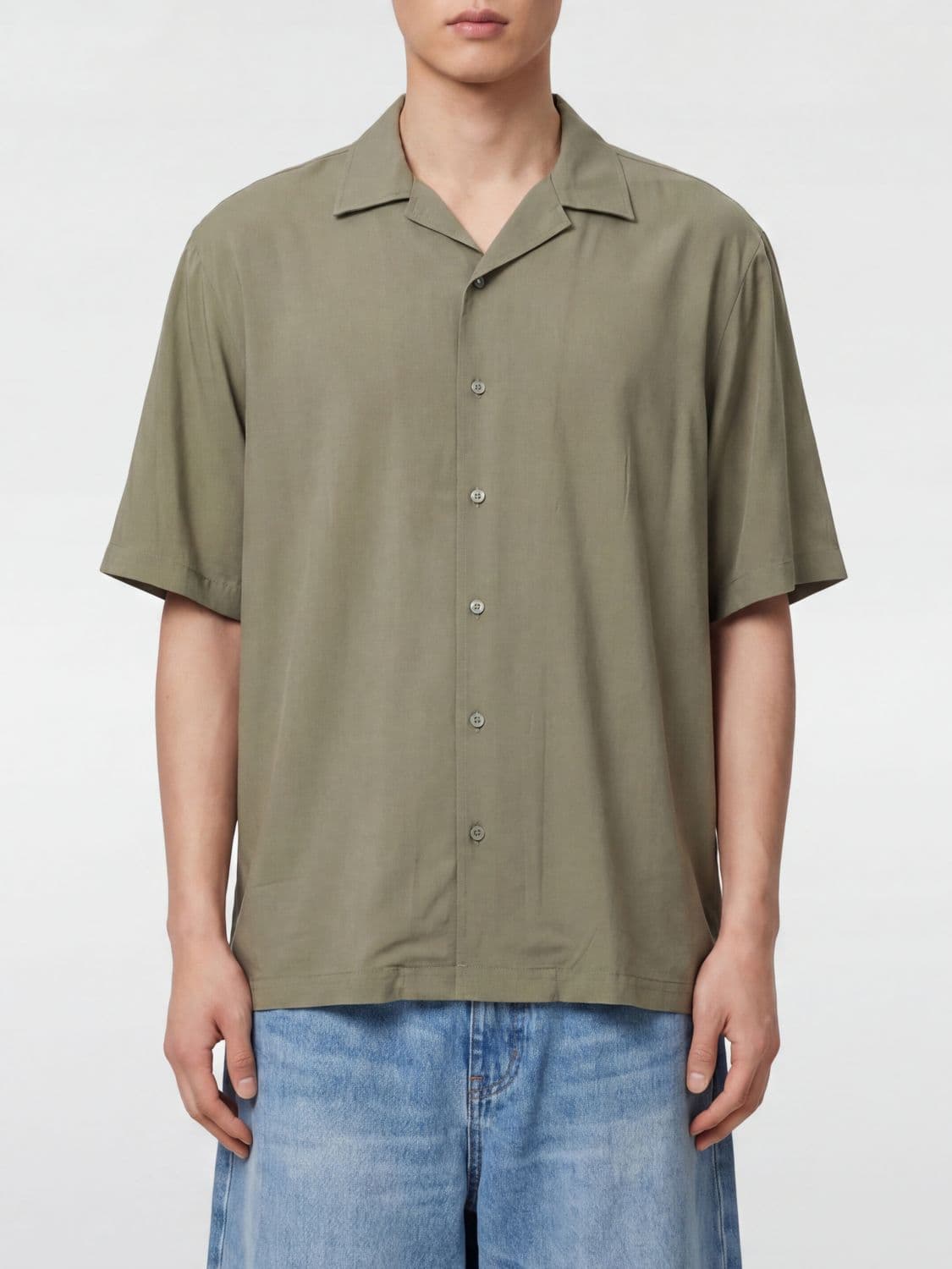 Family First Cuban Collar Short-Sleeved Bowling Shirt in Modal Blend · XL
