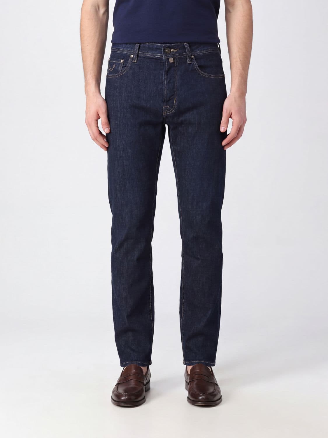 Jacob Cohen Nick Mid-Rise Slim Fit Jeans in Cotton Denim