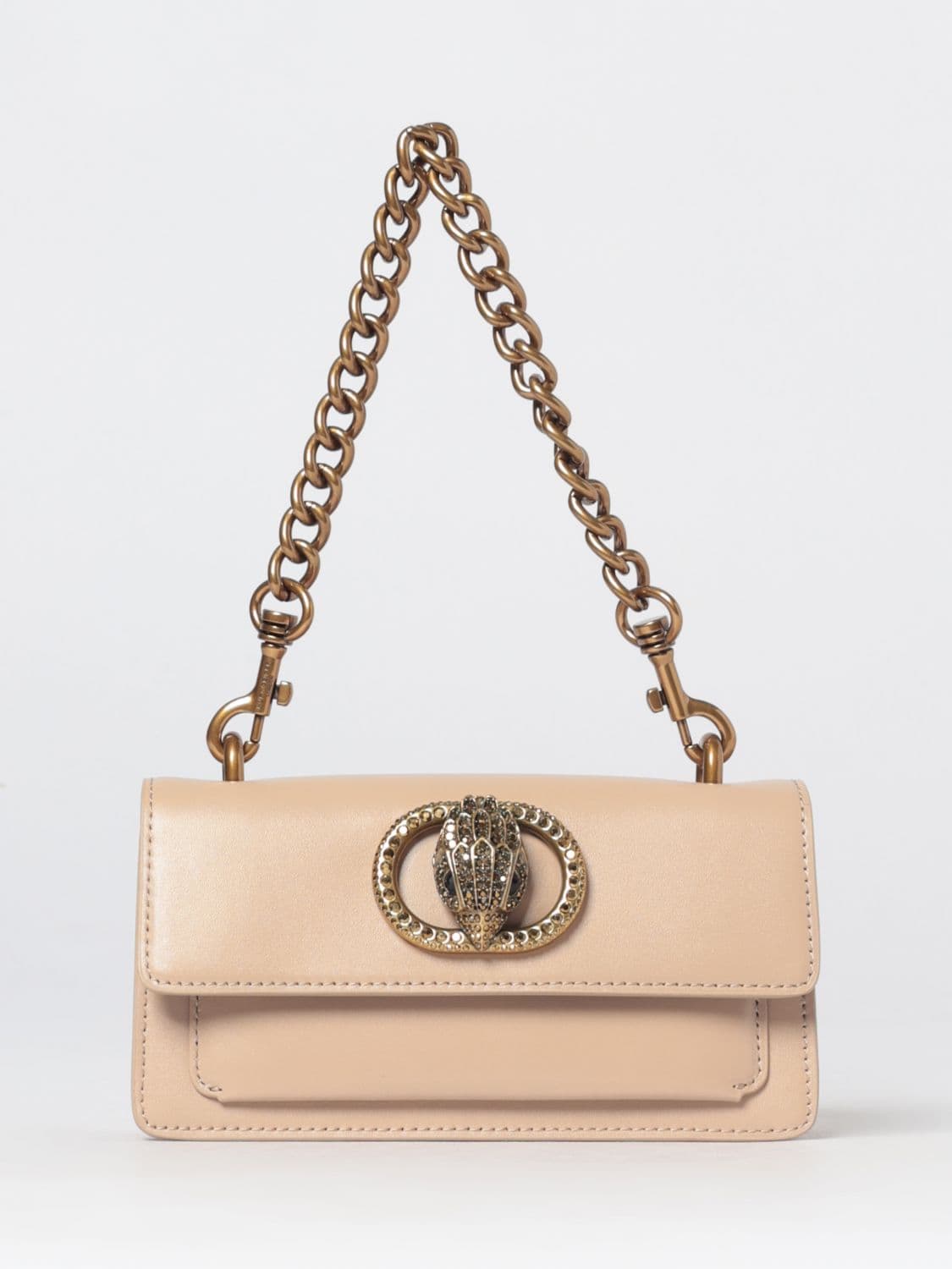 Kurt Geiger London Chelsea Mini Leather Bag with Embroidery and Rhinestone Logo · OS