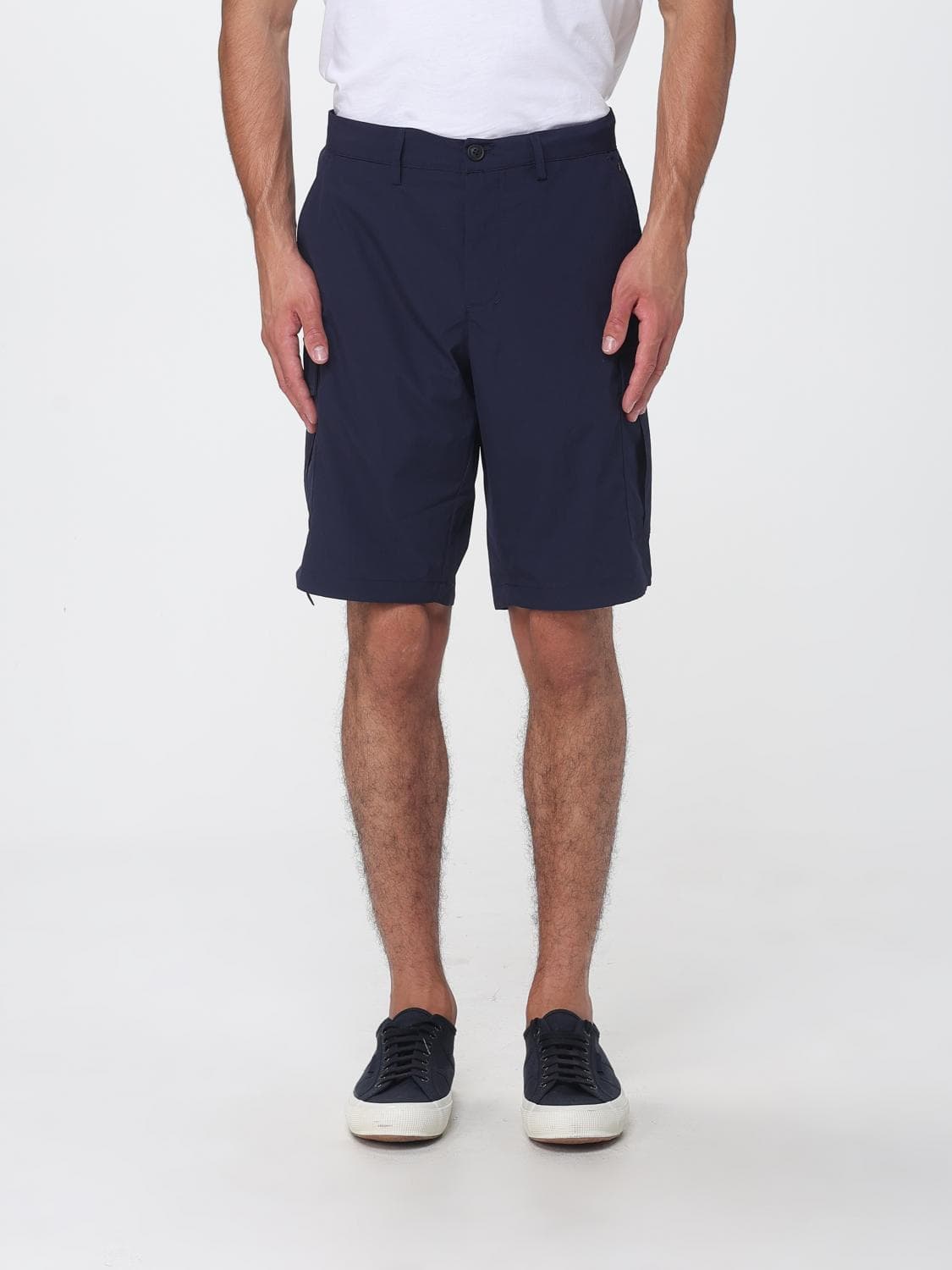 Save The Duck Technical Stretch Fabric Cargo Shorts with Belt Loops by