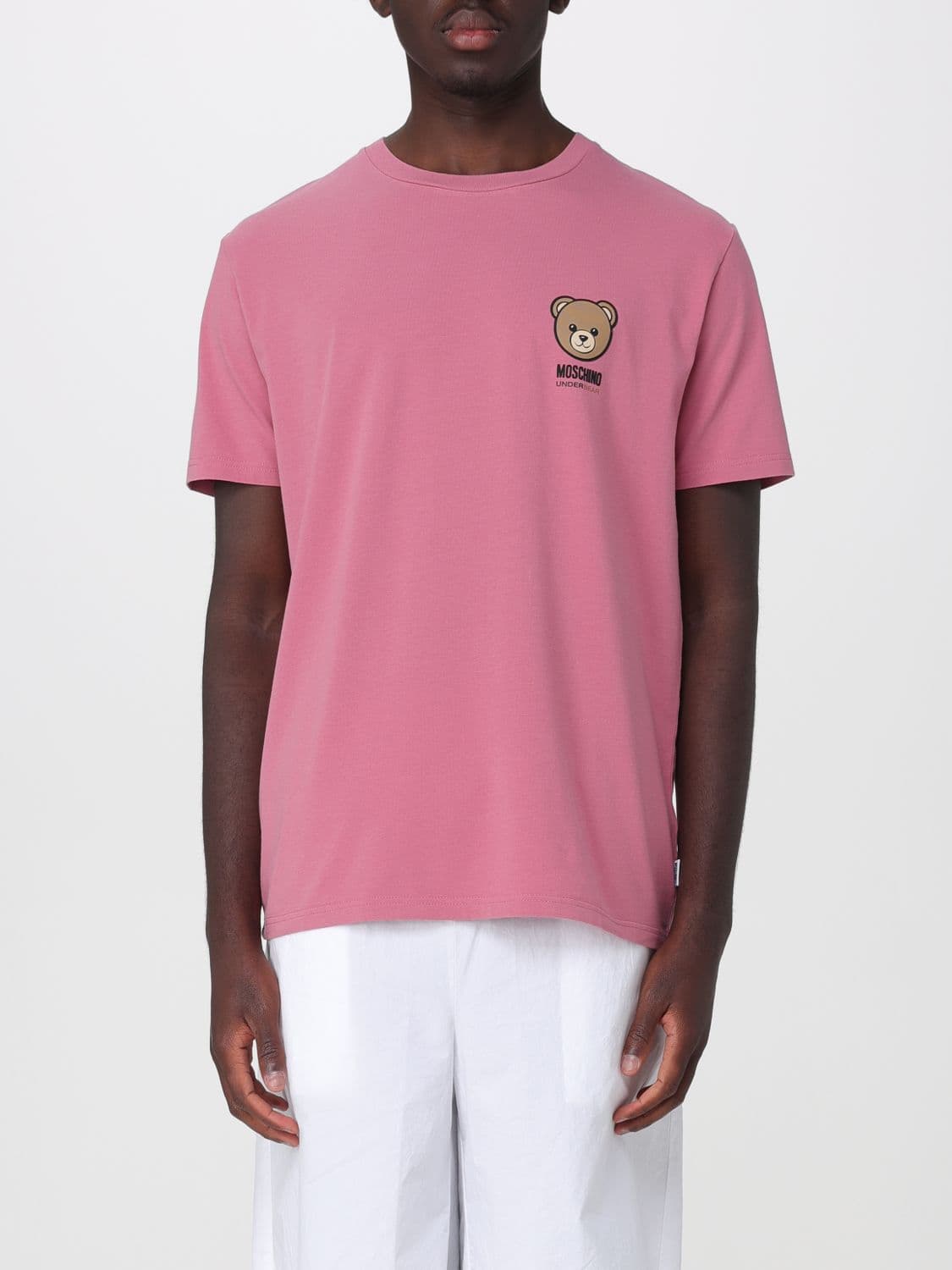 Moschino Teddy Bear Print Cotton T-shirt with Logo