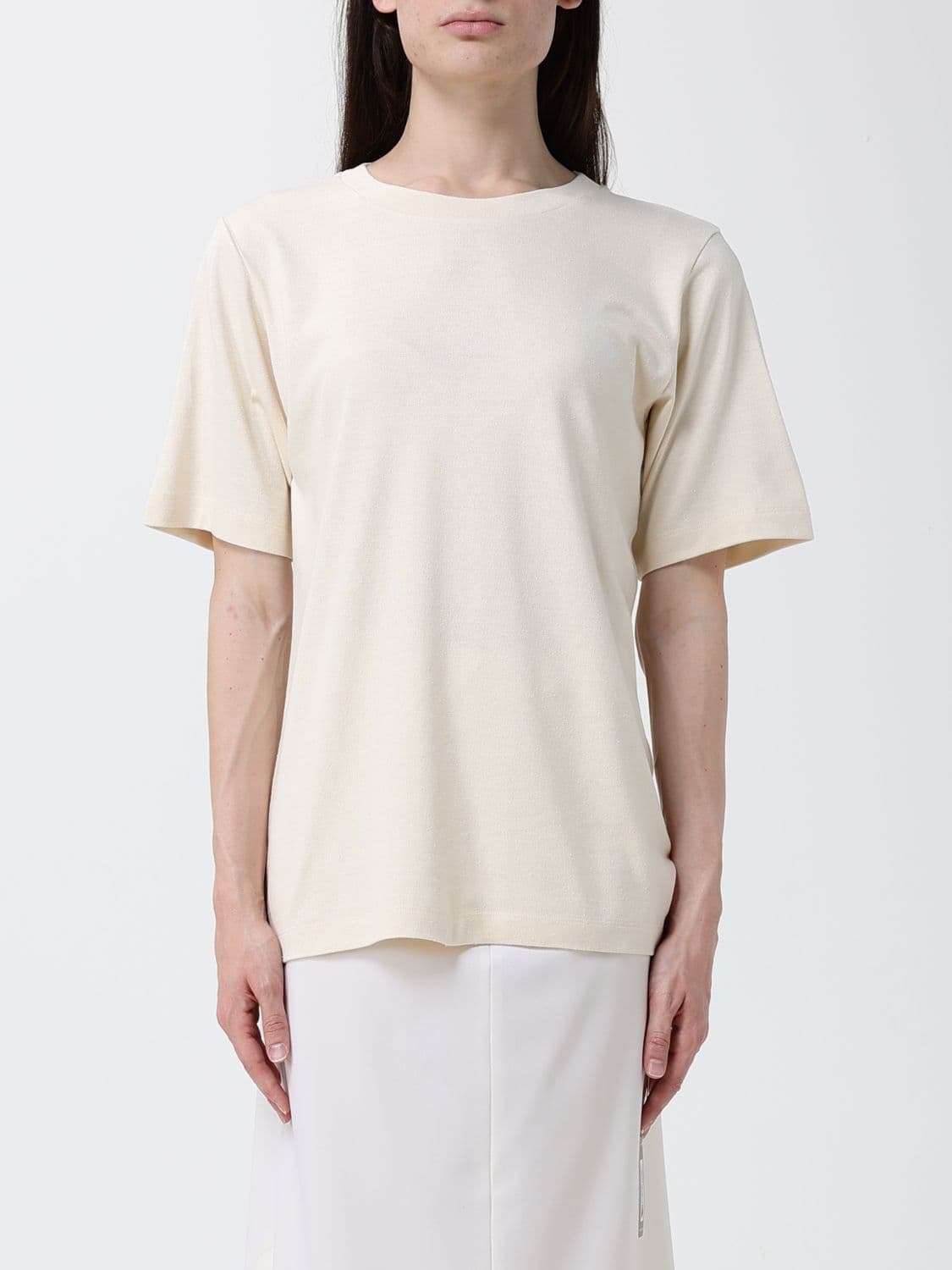 Khaite T-Shirt Woman color Yellow Cream
