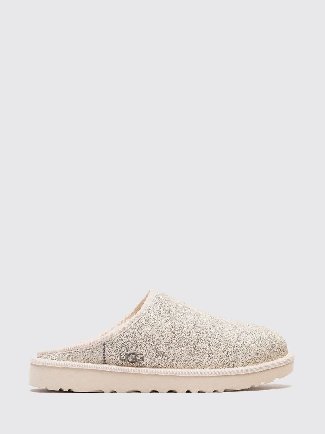 Ugg Classic Crackle Leather and Shearling Clogs