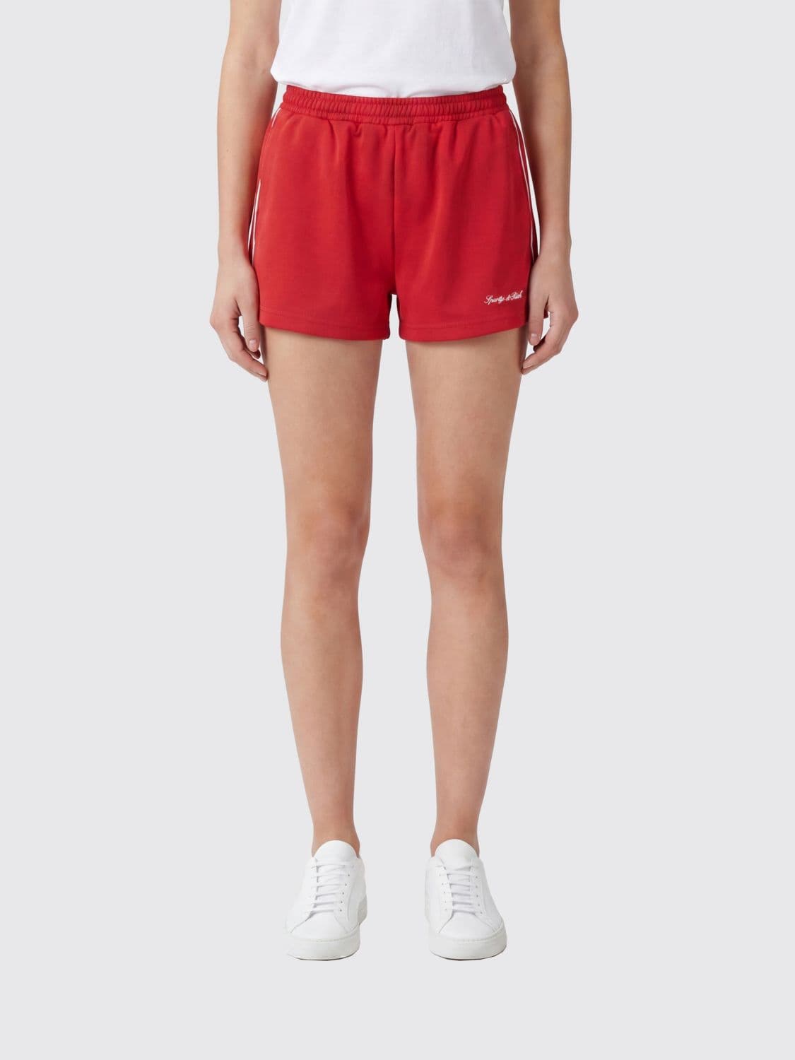 Sporty & Rich Shorts Woman color Red · XS