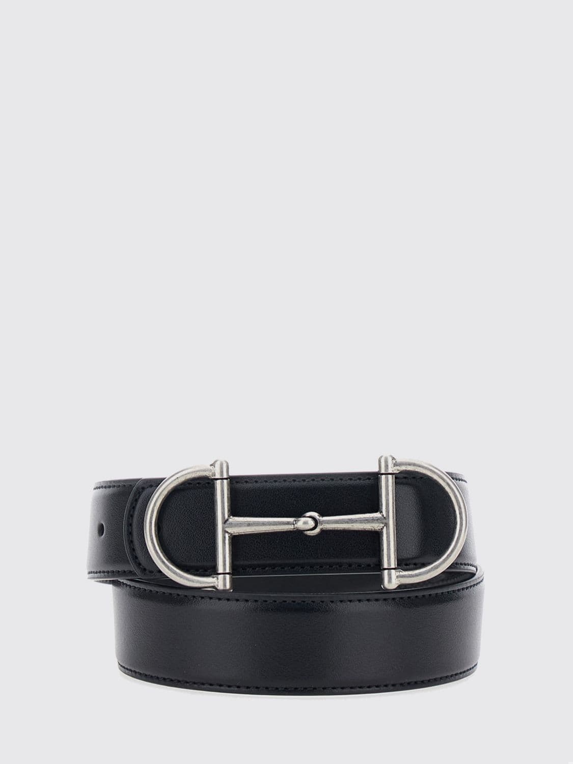 Gucci Horsebit Smooth Calfskin Belt with Interlocking Closure