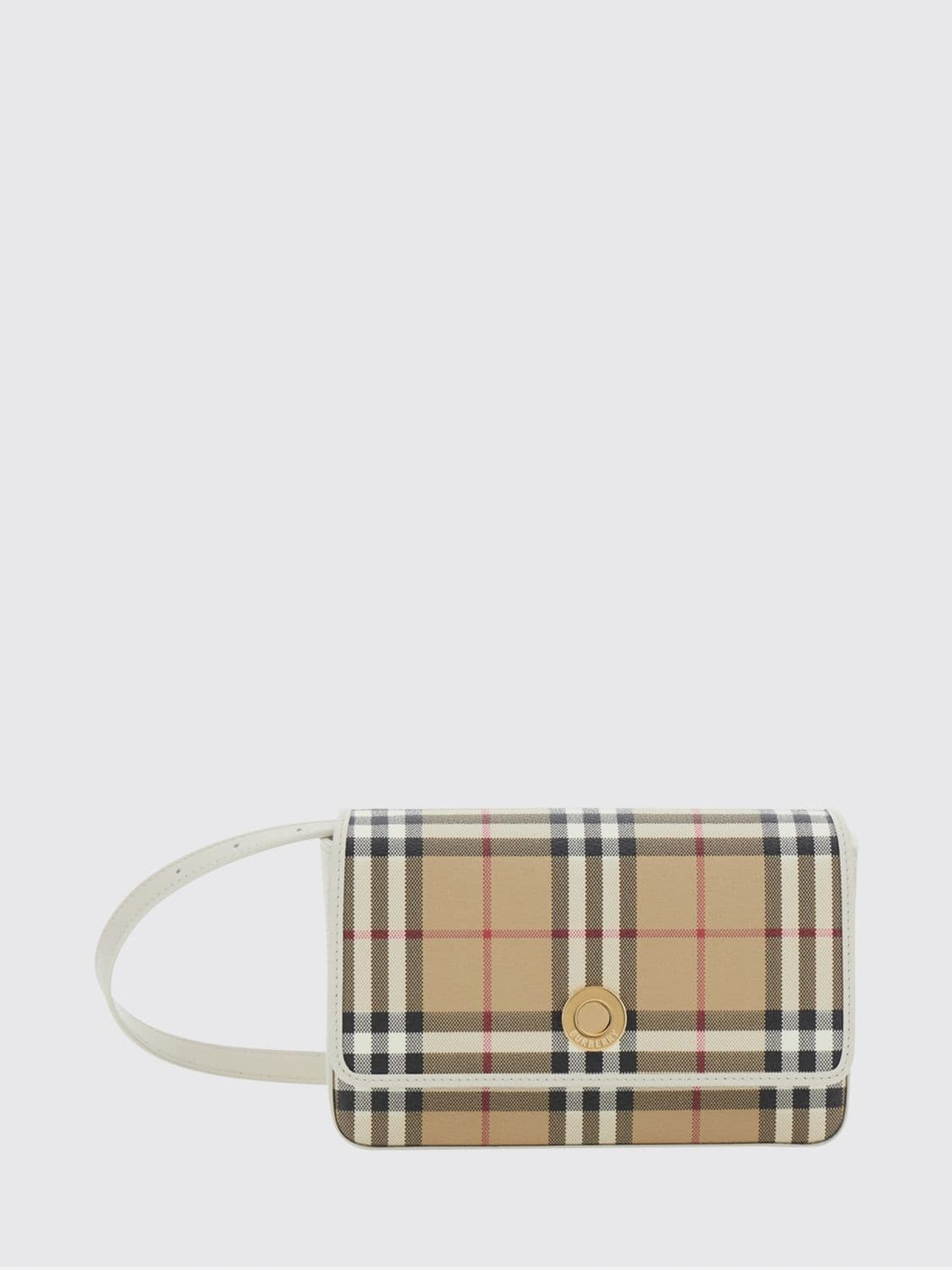 Burberry Mini Hampshire Crossbody Bag in Vintage Check Canvas · OS