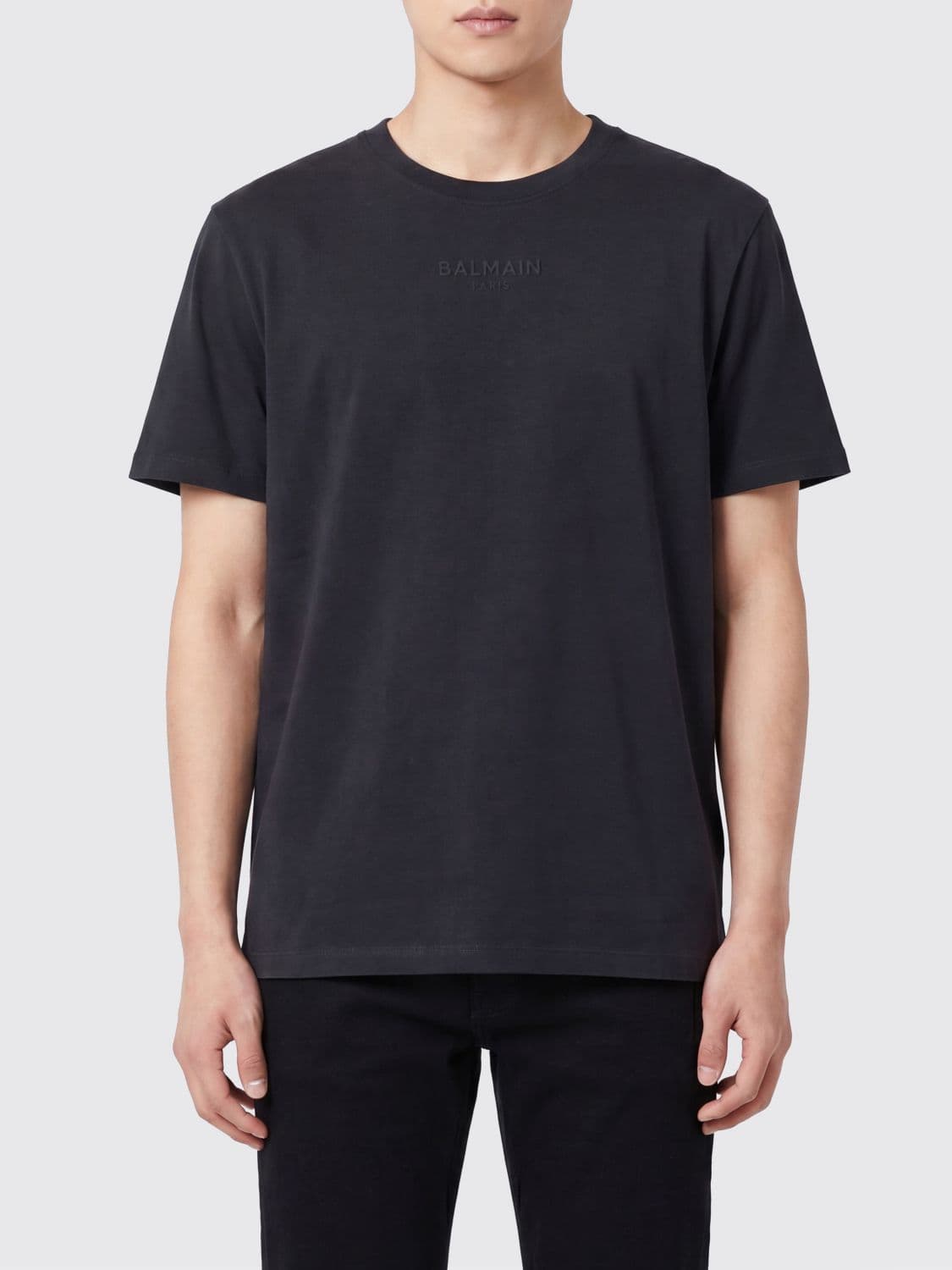 Balmain Basic Design Crewneck Short-Sleeve Cotton T-Shirt