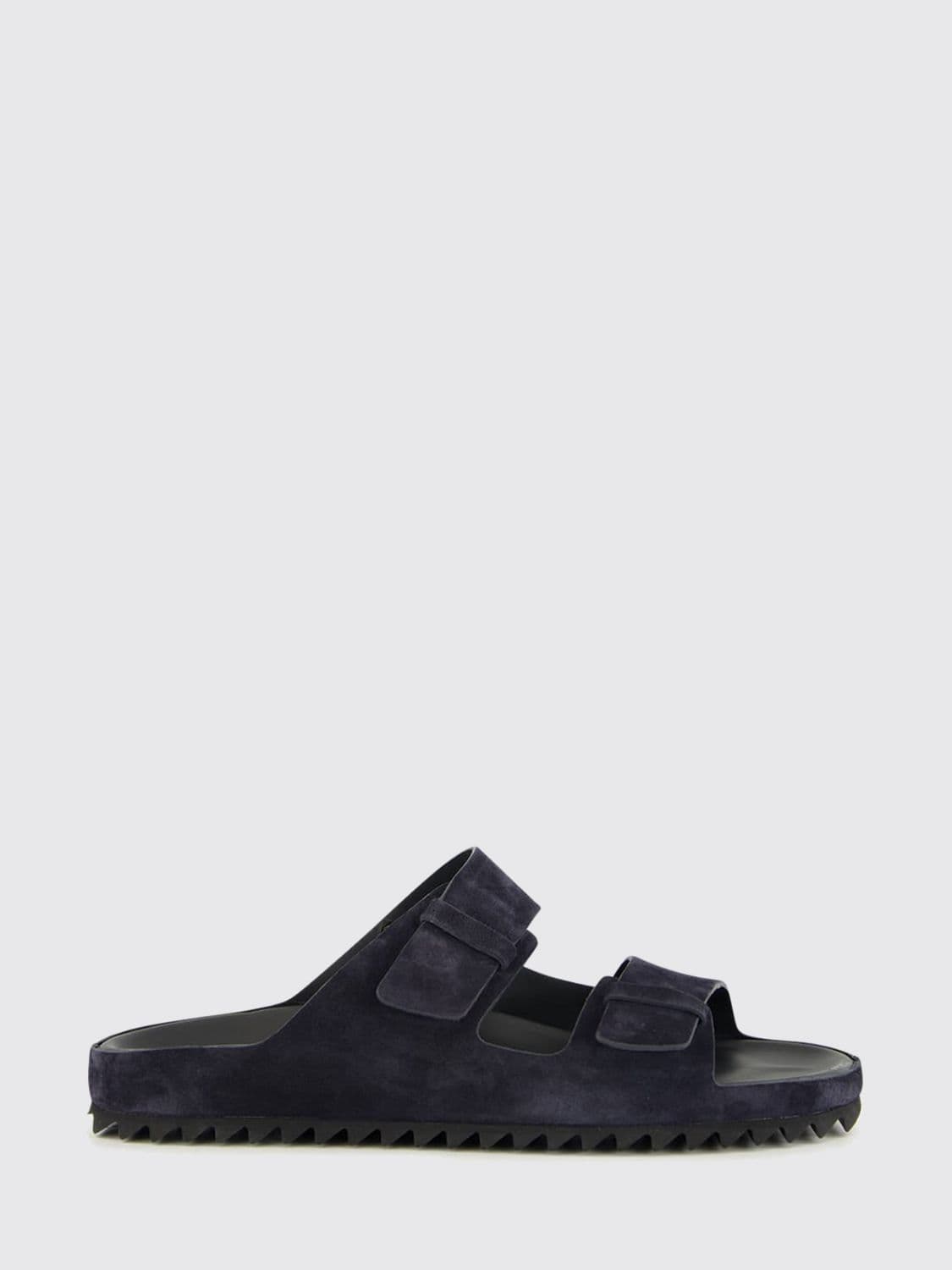 Officine Creative Agora Flat Strap Sandals in Suede Leather
