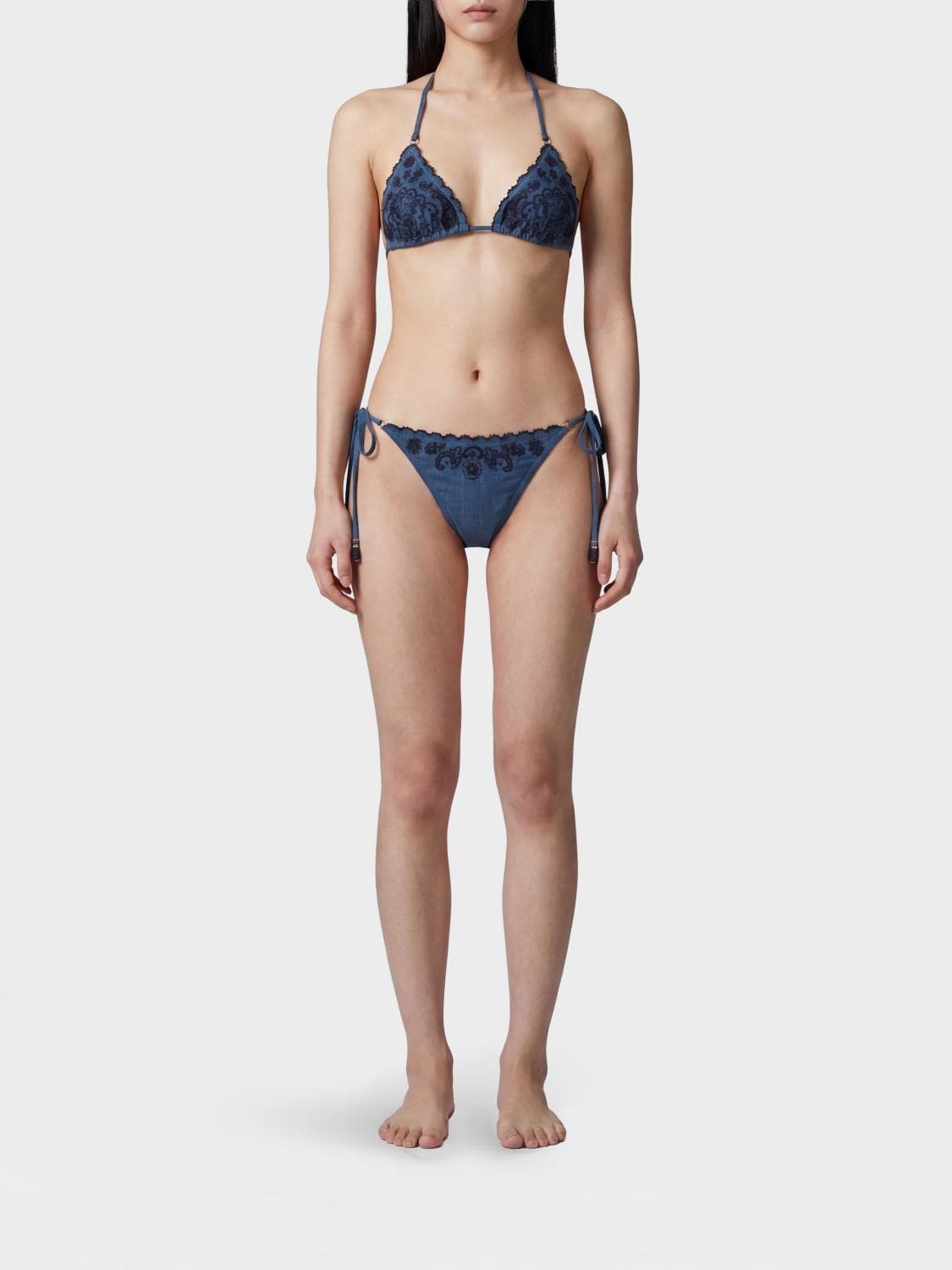 Zimmermann Triangle Bikini in Polyamide with Embroidered Details