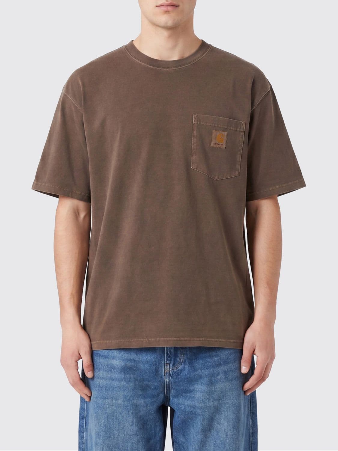 Carhartt Wip Cotton Pocket T-shirt with Contrasting Logo