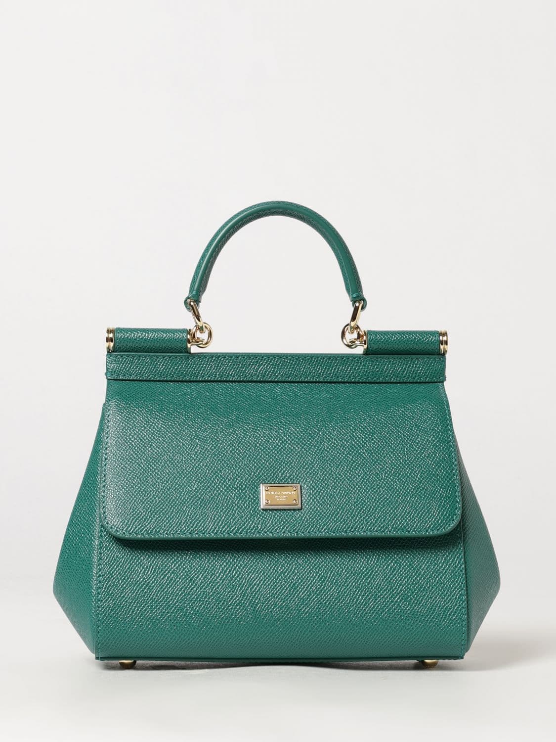 Dolce & Gabbana Sicily Mini Handbag in Grained Calfskin Leather