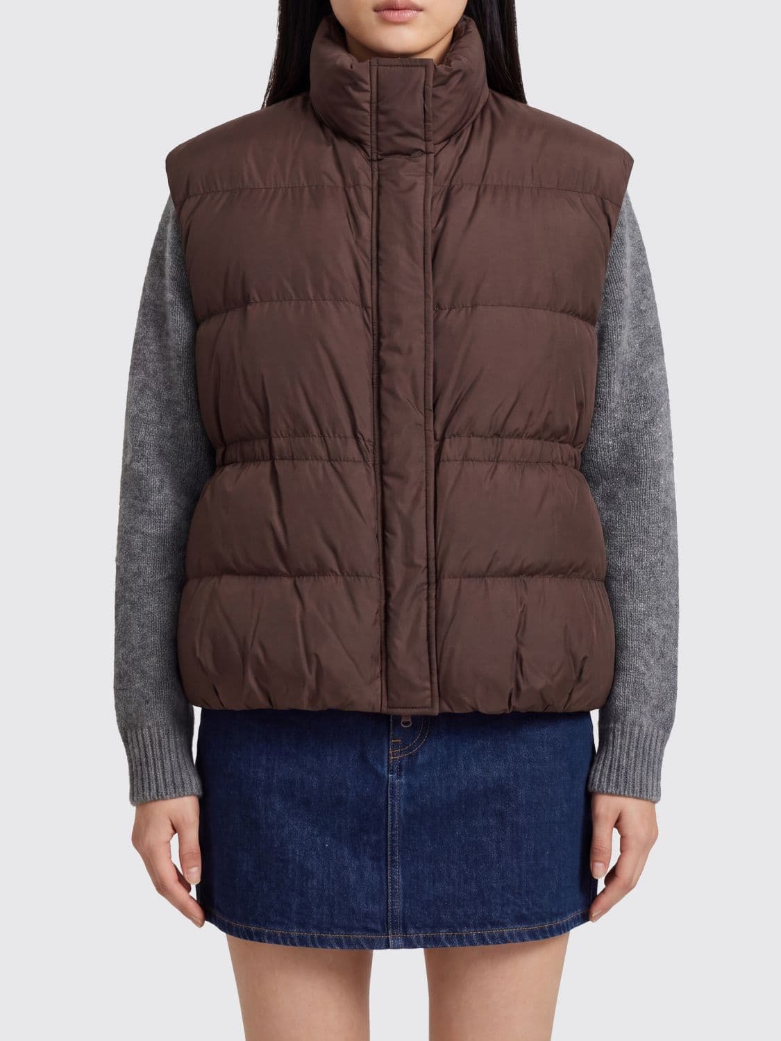 Brunello Cucinelli Water-Repellent Quilted Technical Vest with High Neck