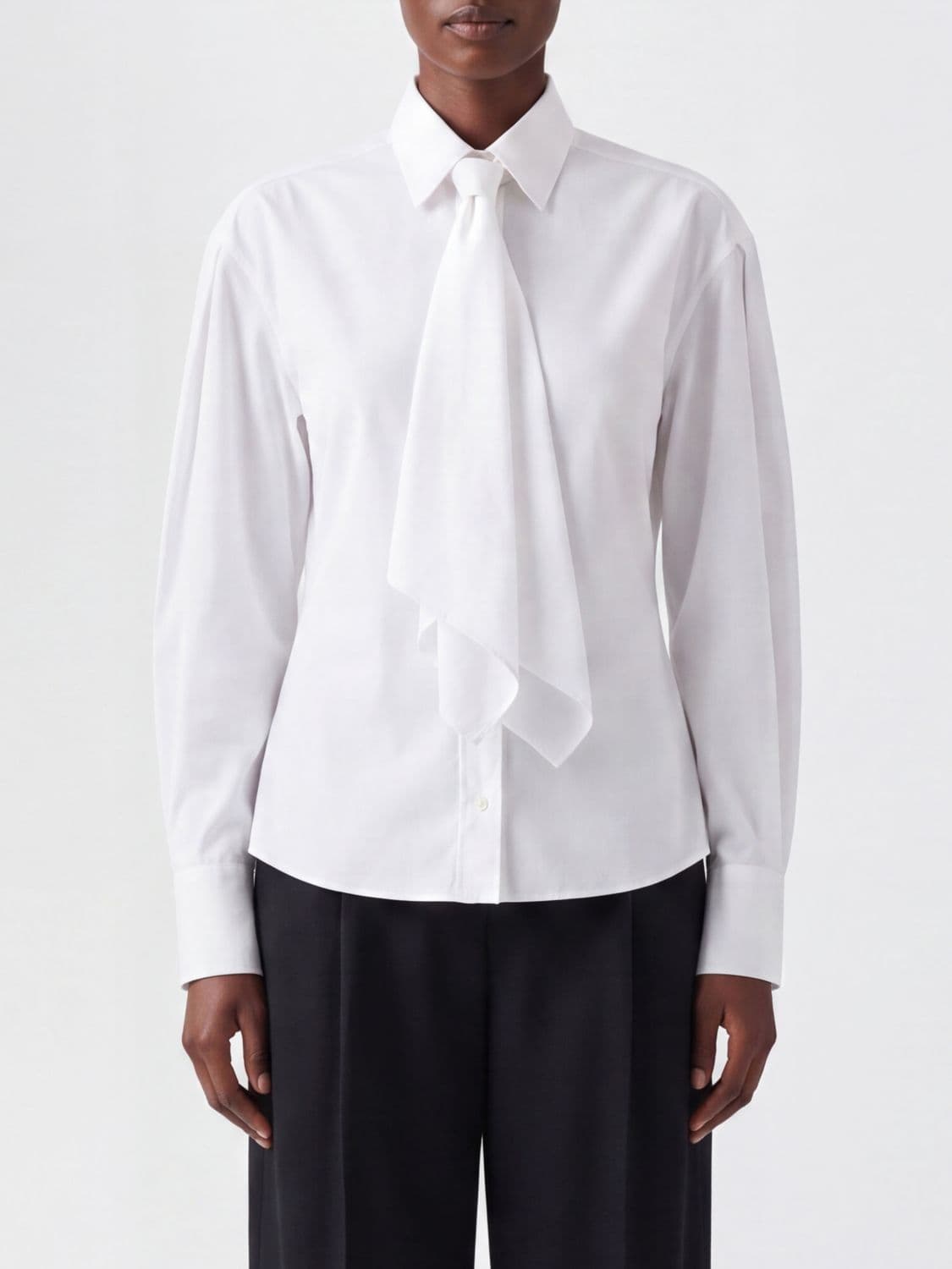 Brunello Cucinelli Cotton-Blend Shirt with Embroidery and Monili