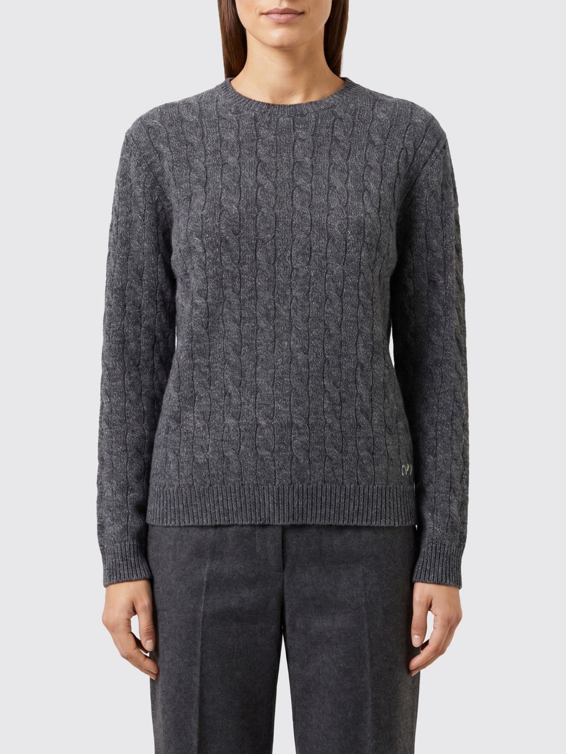 Valentino Slim Fit Crewneck Jumper in Pure Virgin Wool