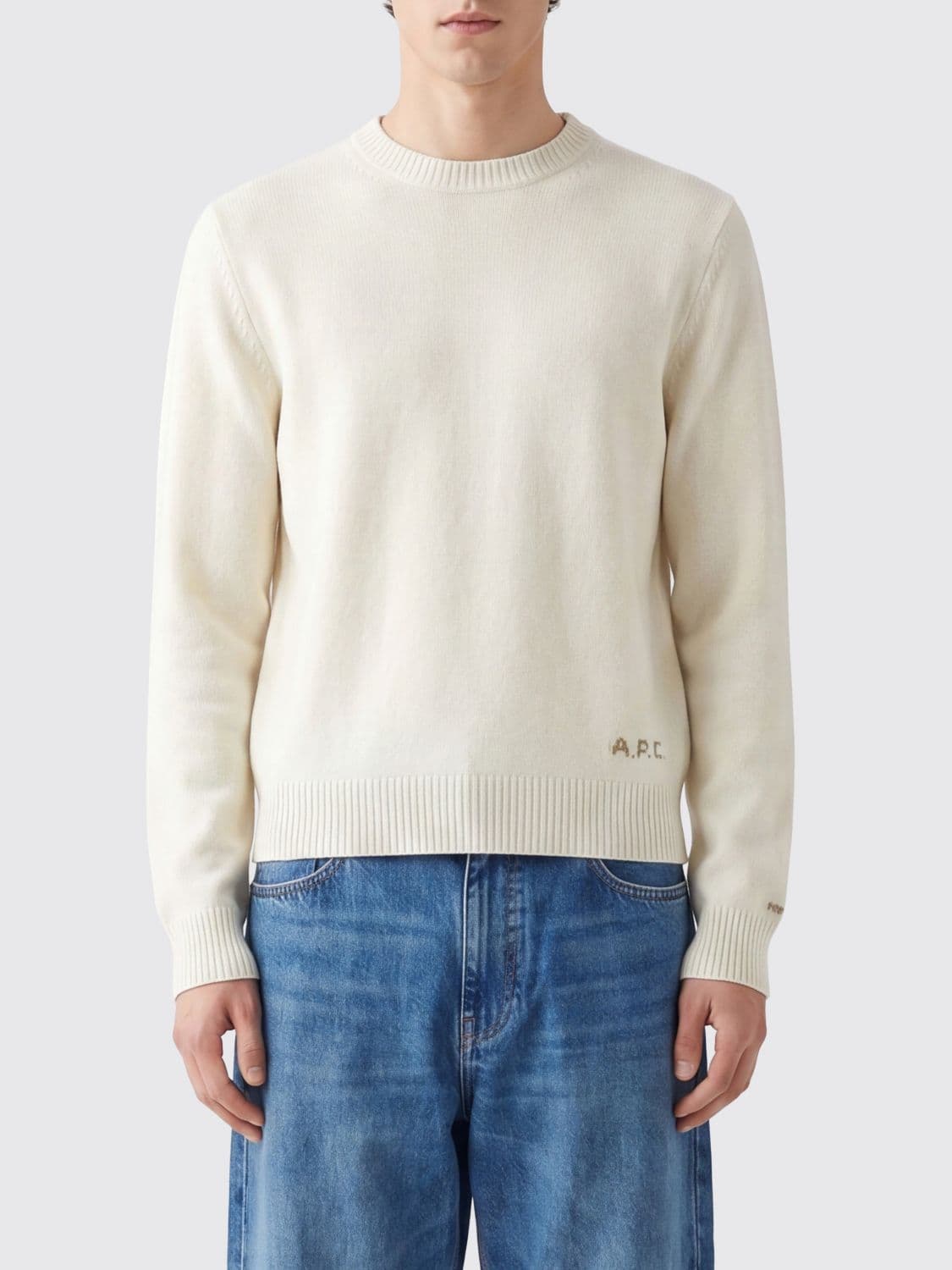A.p.c. A. P.C. Crewneck Wool Jumper with Embroidered Logo