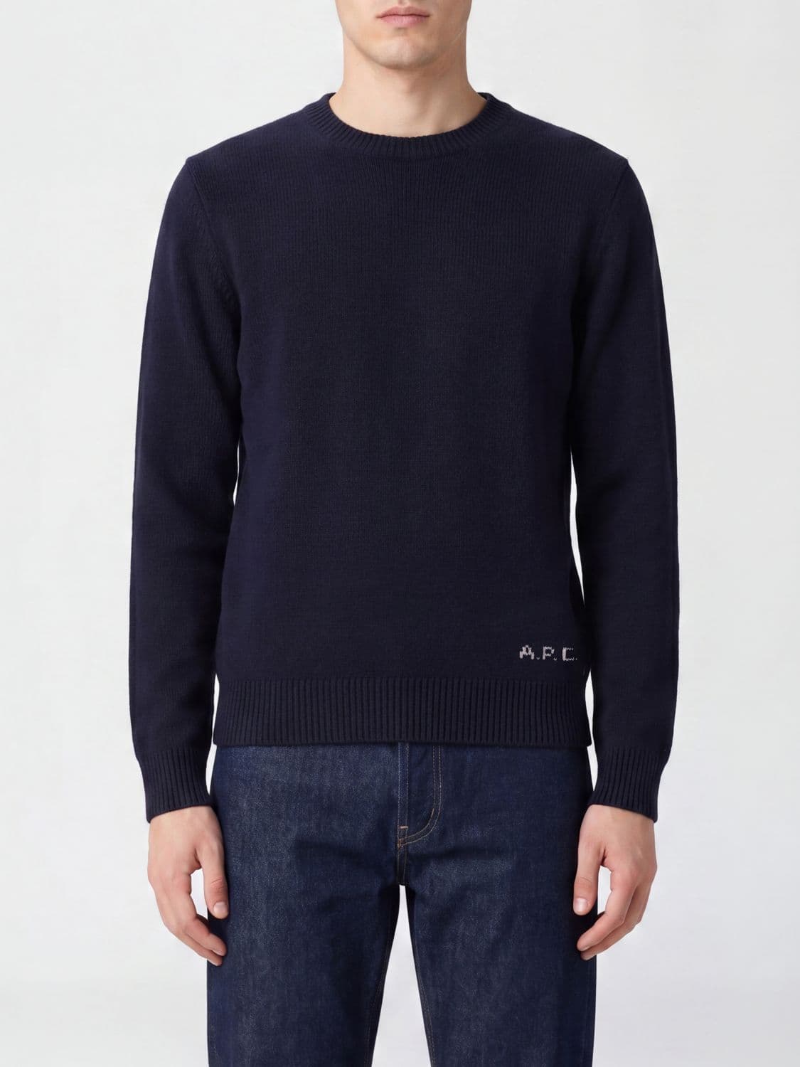 A.p.c. A. P.C. Crewneck Wool Jumper with Embroidered Logo