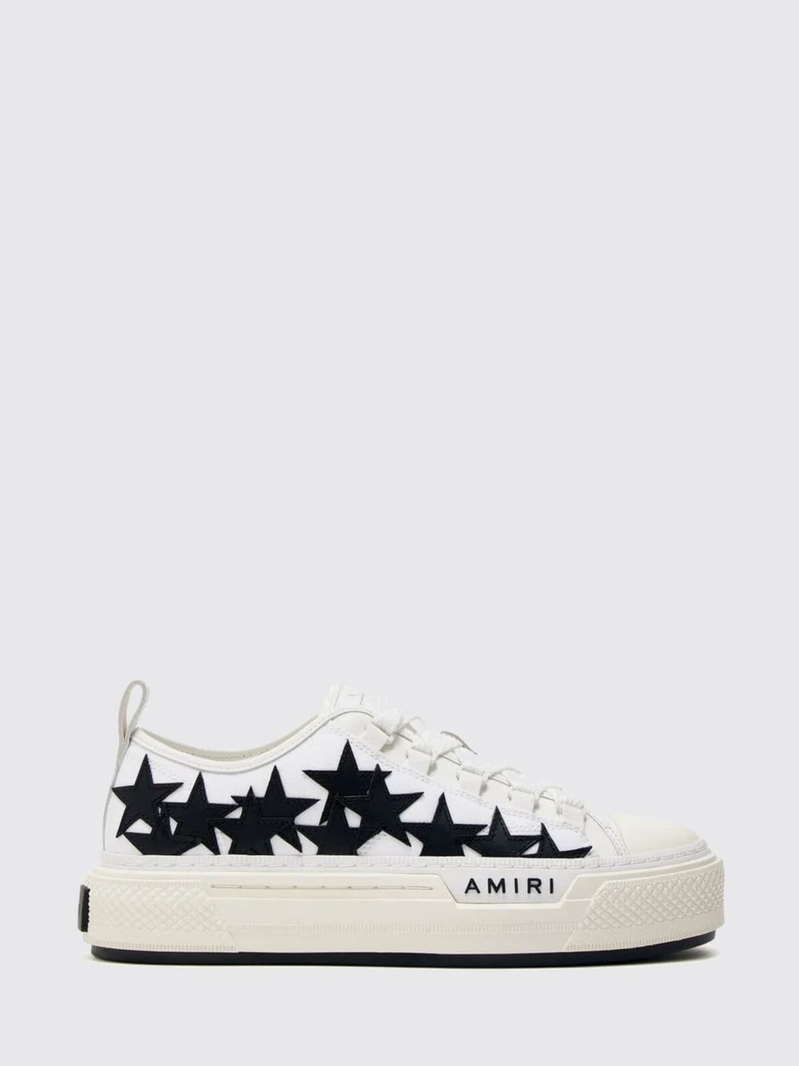 Amiri Stars Court Low-Top Trainers in Leather and Canvas with Star Appliqués