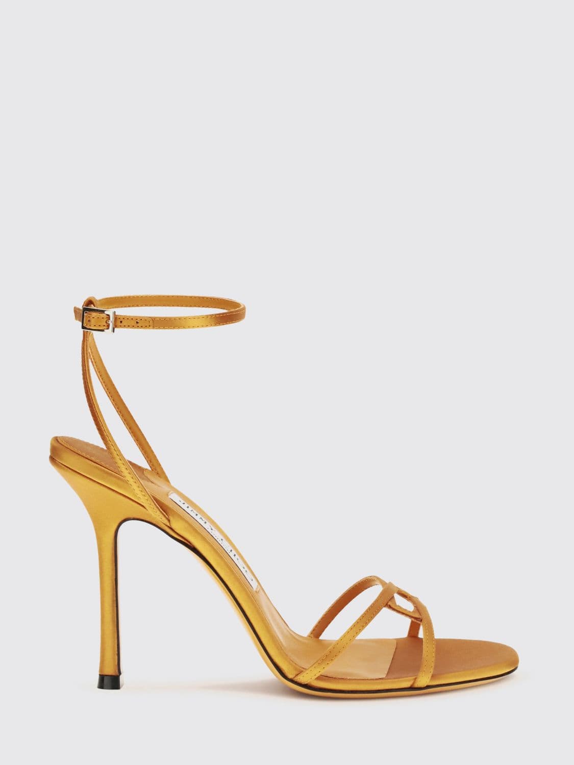 Jimmy Choo Leo Silk Satin Sandals with High Stiletto Heel