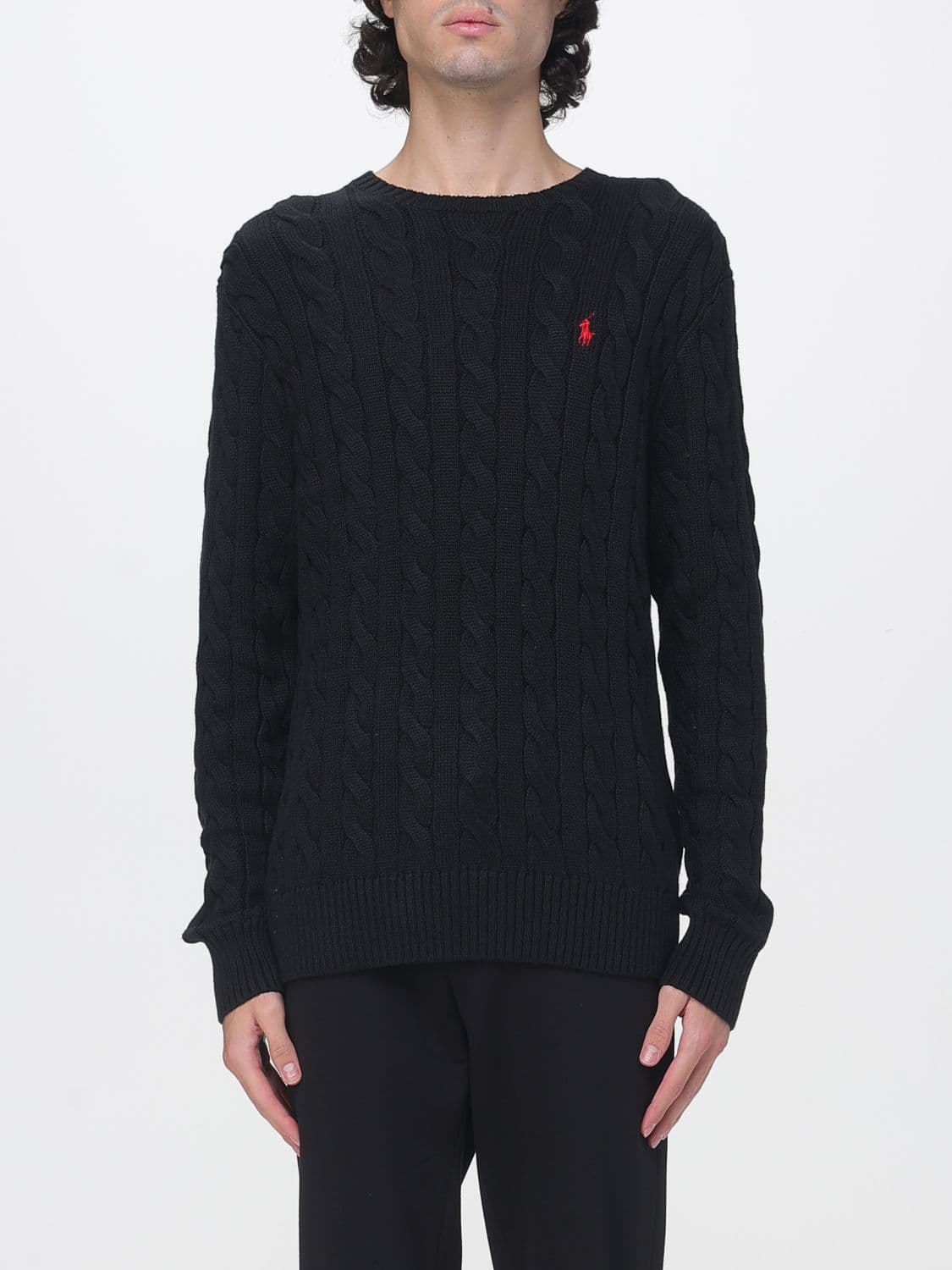 Polo Ralph Lauren Cotton Crewneck Jumper with Embroidered Pony Logo
