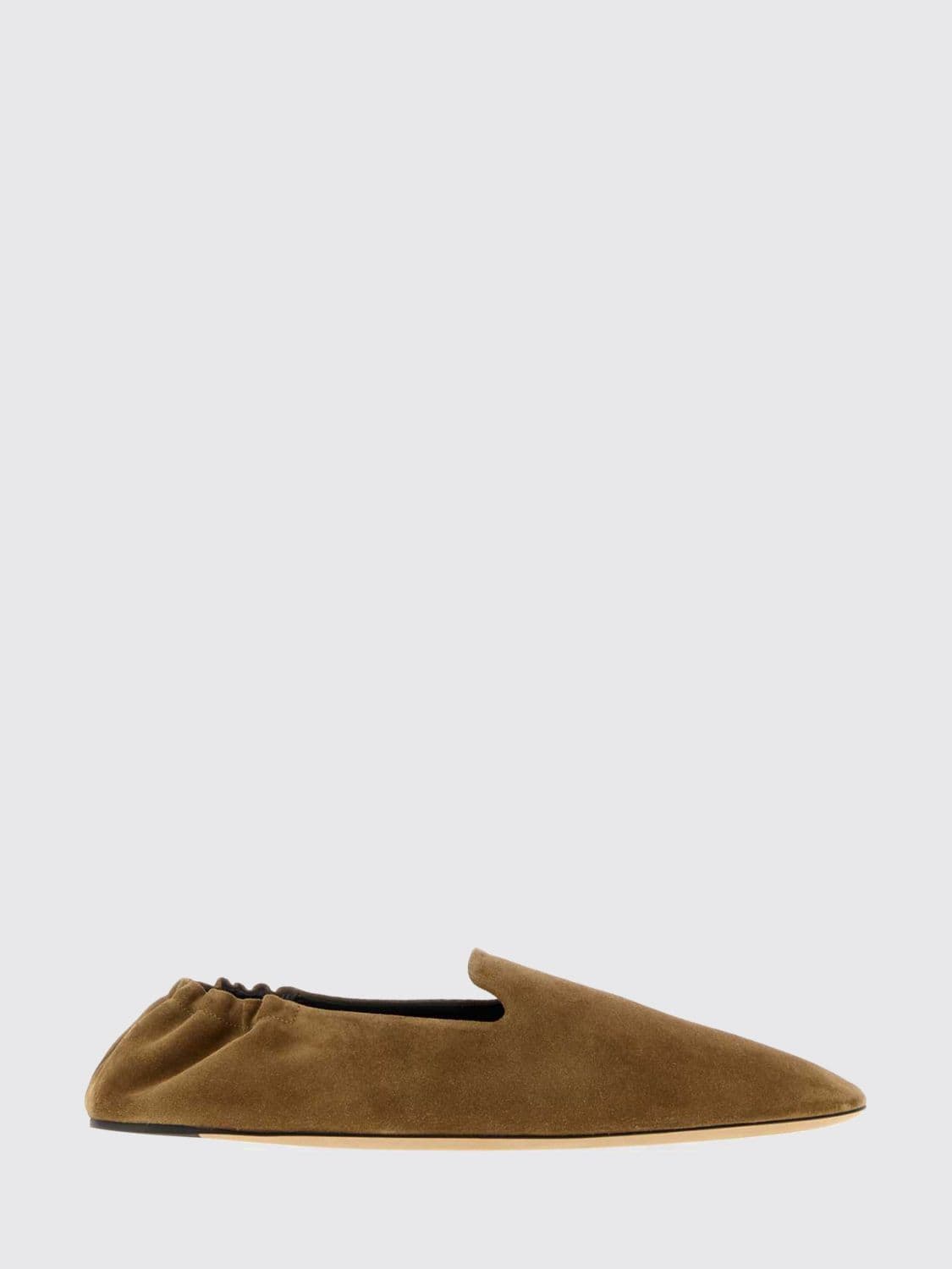 The Row Casa Suede Loafers with Elasticated Heel