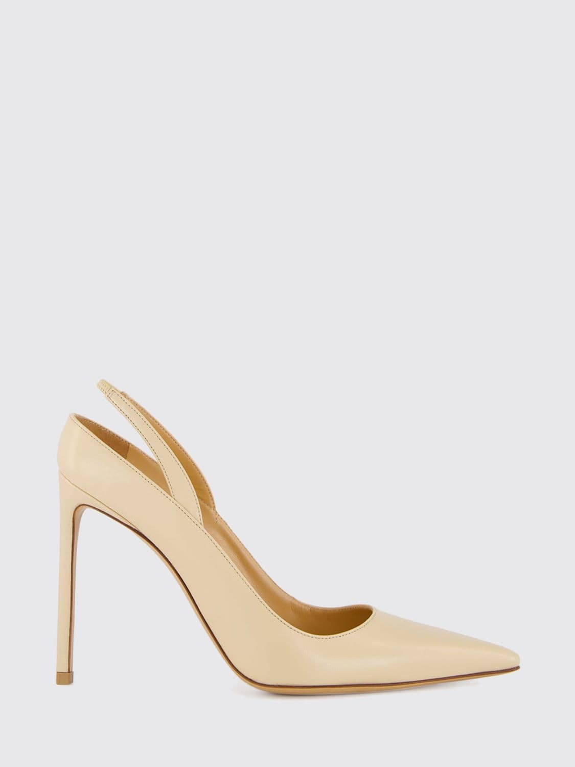 Francesco Russo Leather Slingback Pumps with High Stiletto Heel