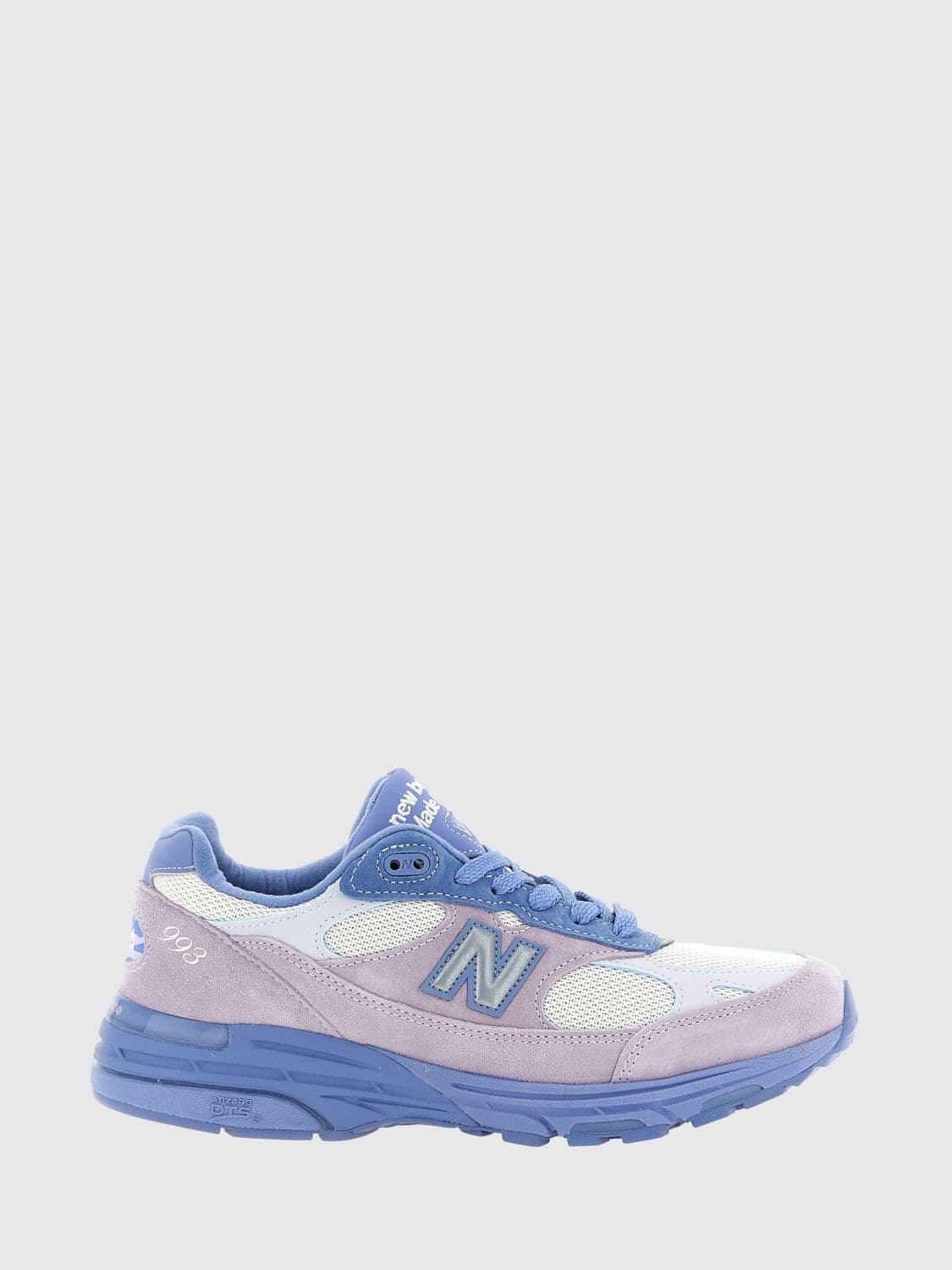 New Balance Made in USA 993 Patterned Suede and Mesh Trainers