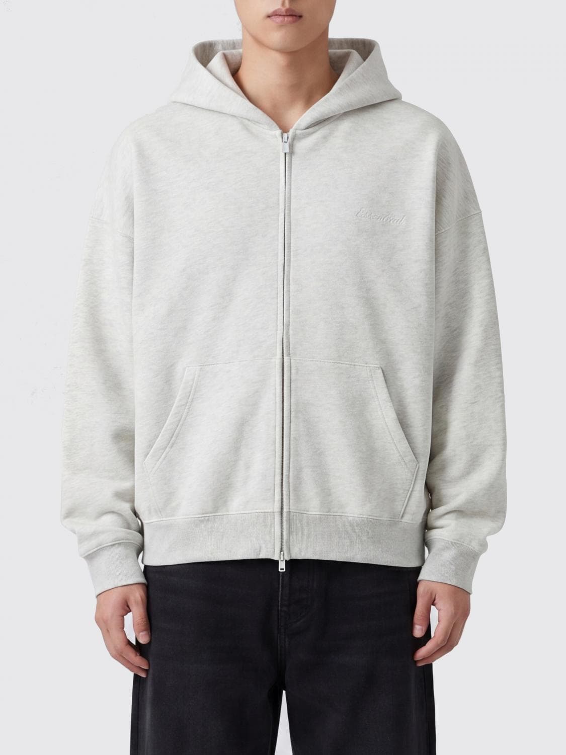 Fear Of God Relaxed Fit Zip-Up Cotton-Blend Hoodie with Dropped Shoulders