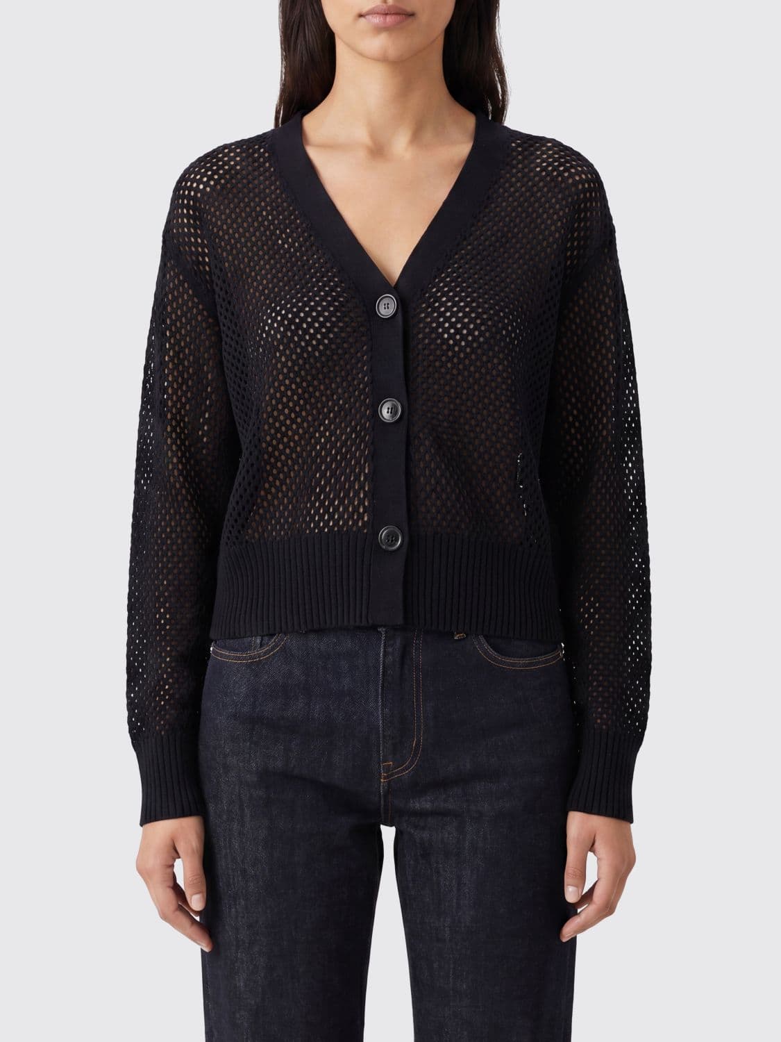 Allude Open-Knit Wool and Cashmere-Blend V-Neck Cardigan