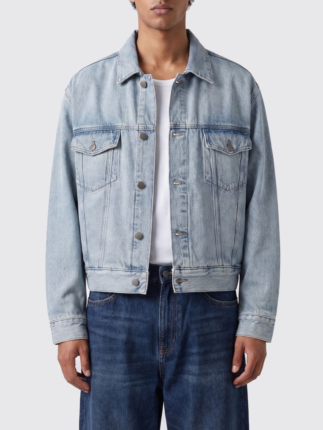 Fear Of God Cotton Denim Shirt Jacket with Multiple Pockets and Metal Buttons