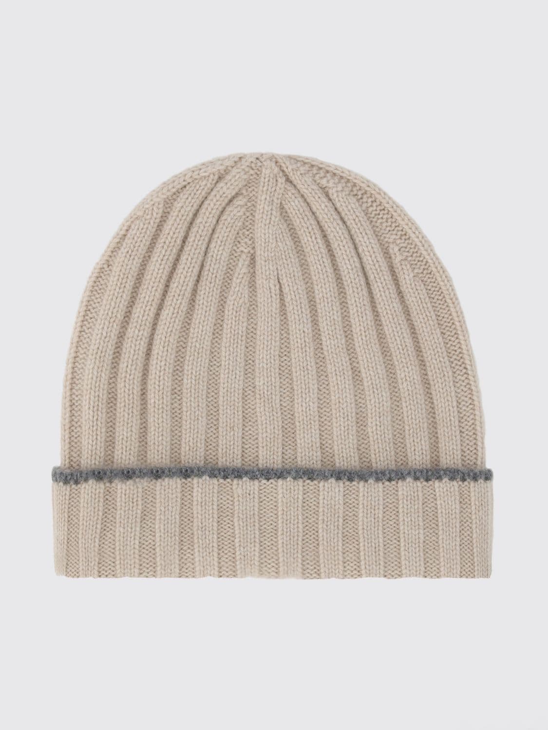 Brunello Cucinelli Ribbed Pure Cashmere Beanie with Cuff · M