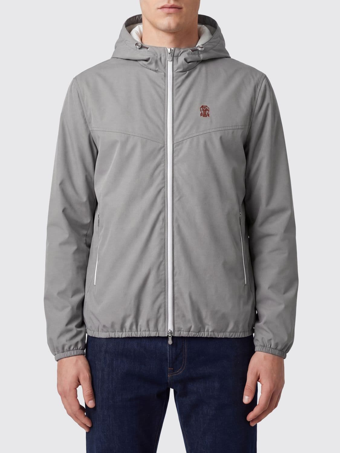 Brunello Cucinelli Water-Repellent Technical Nylon Hooded Windbreaker Jacket