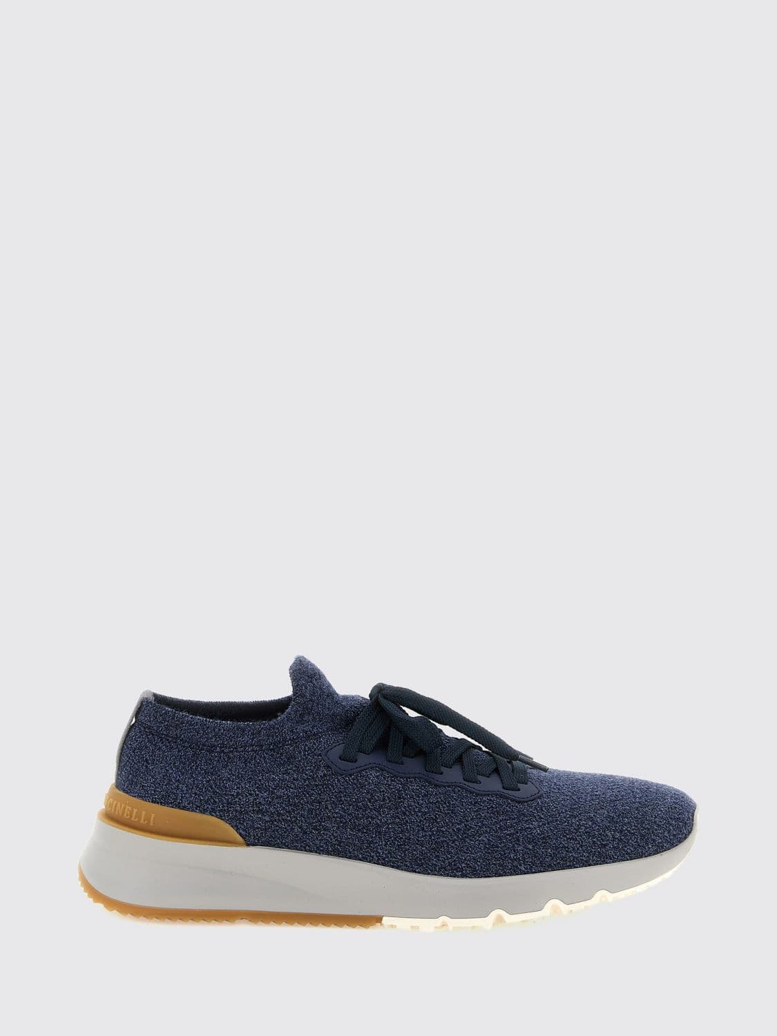 Brunello Cucinelli Low-Top Cotton Knit Trainers with Pull Tab
