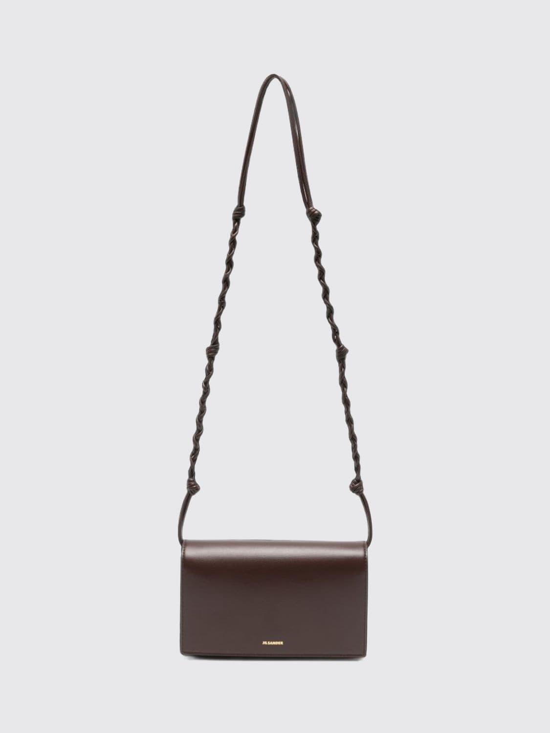 Jil Sander Tangle Mini Leather Crossbody Bag with Braided Strap
