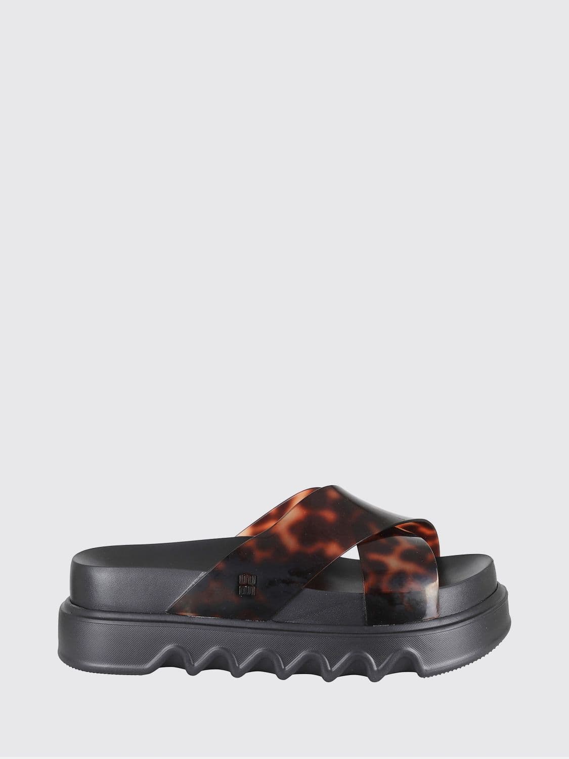 Melissa Cozy Cross Platform AD Tortoiseshell Print PVC Sandals · 41