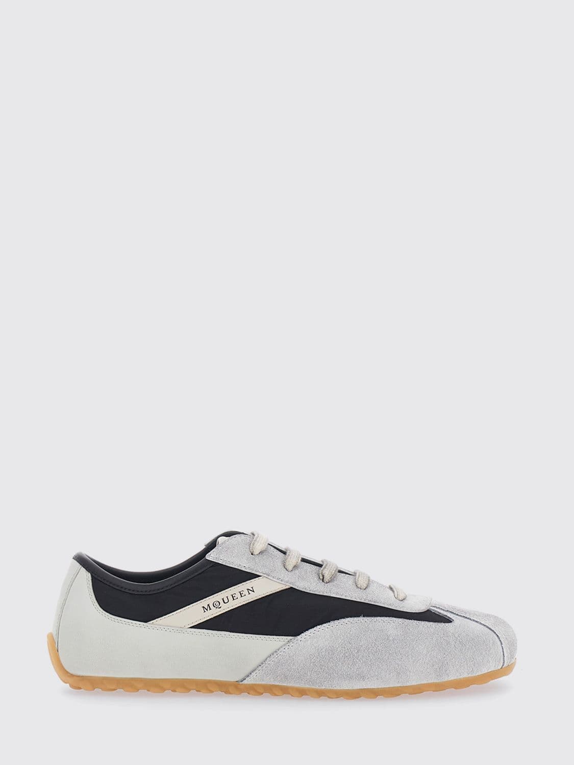 Mcqueen Boxe Low-Top Trainers in Calfskin and Nylon