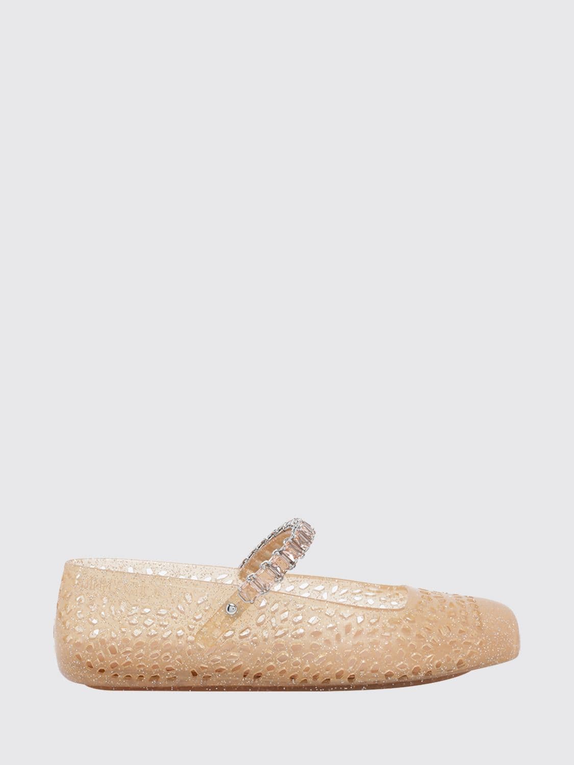 Jimmy Choo The Jelly Mary Jane Flats in Perforated PVC with Crystals